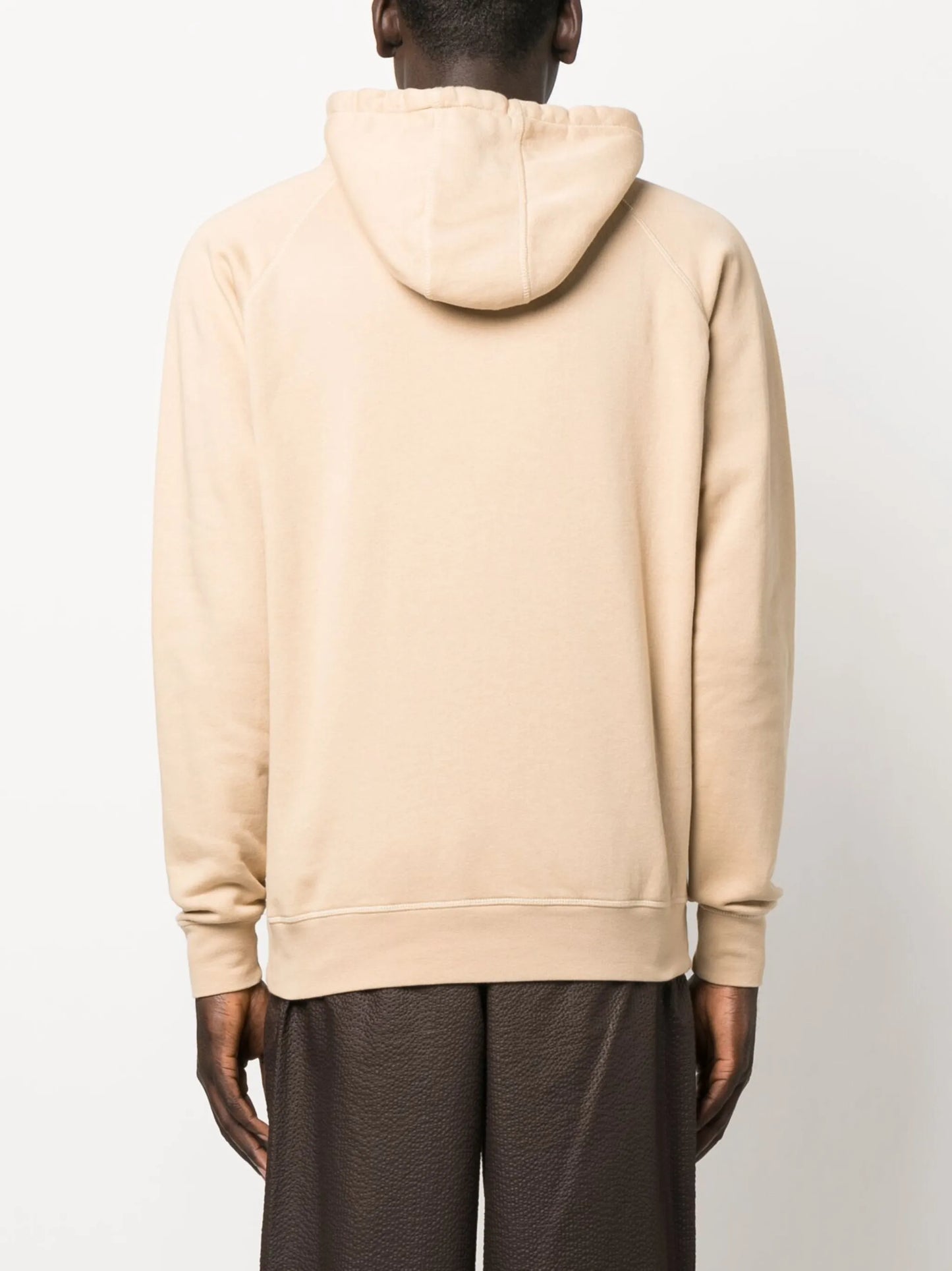 logo-patch cotton hoodie