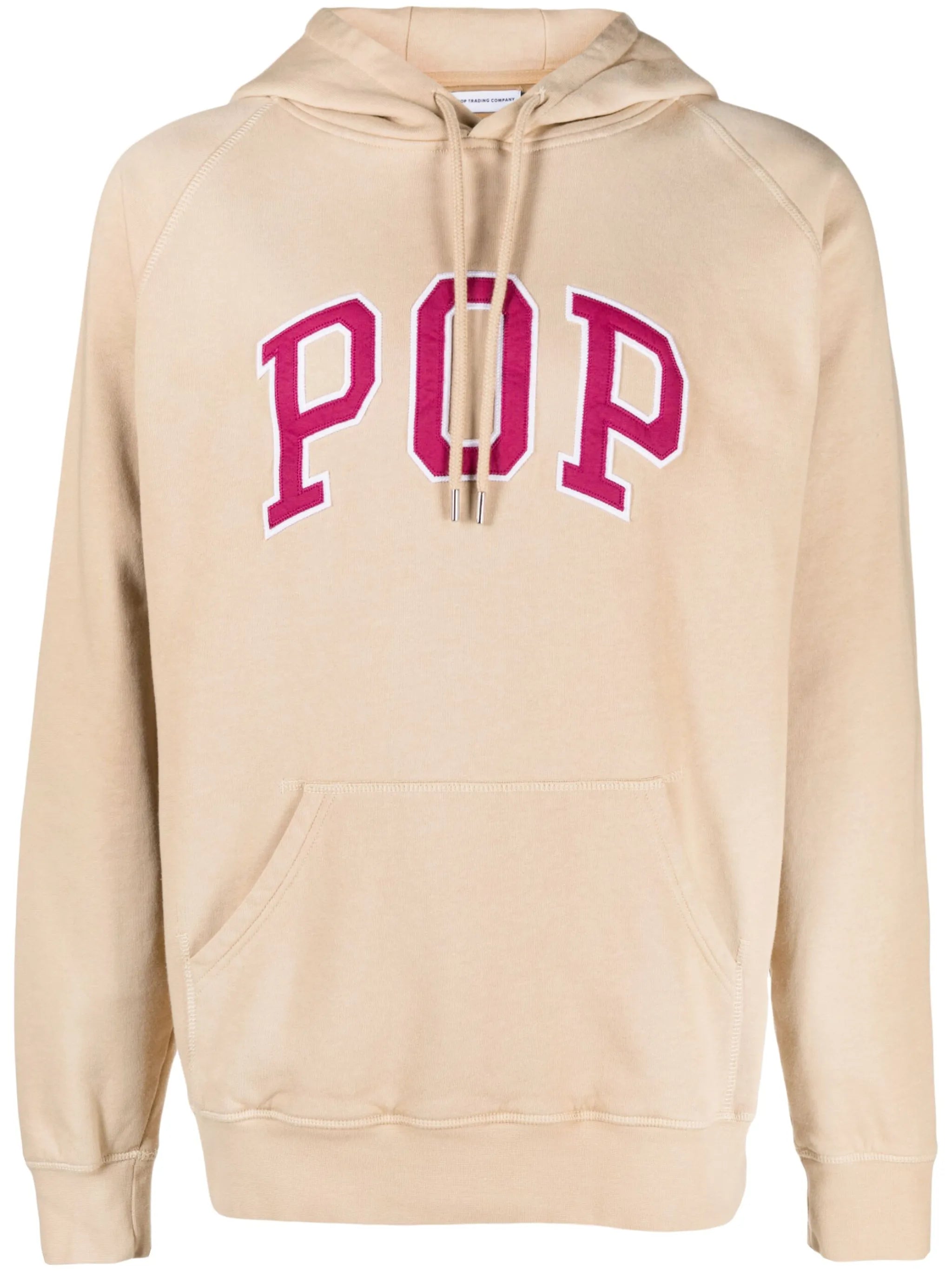 logo-patch cotton hoodie