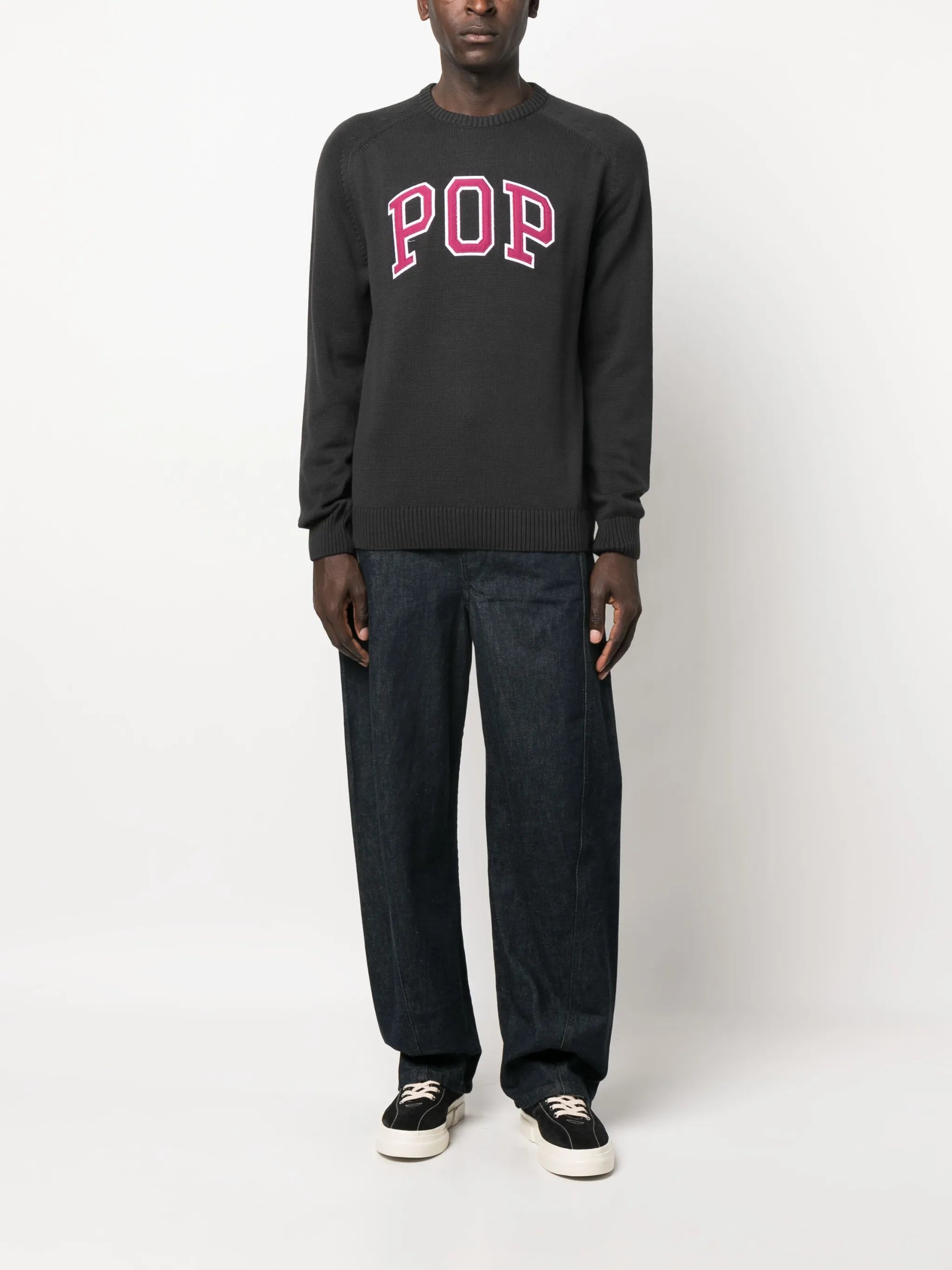 logo-patch cotton sweatshirt