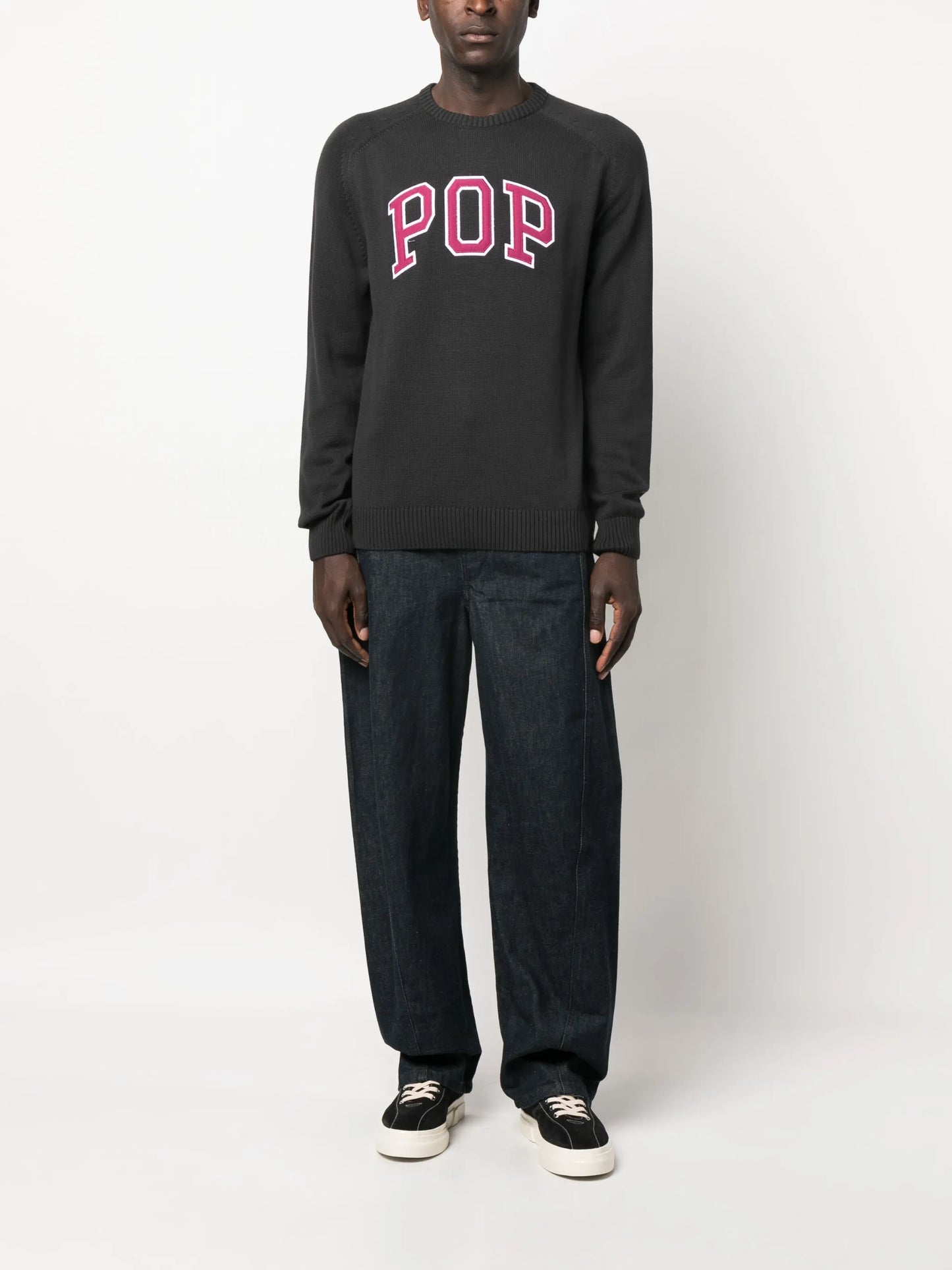 logo-patch cotton sweatshirt