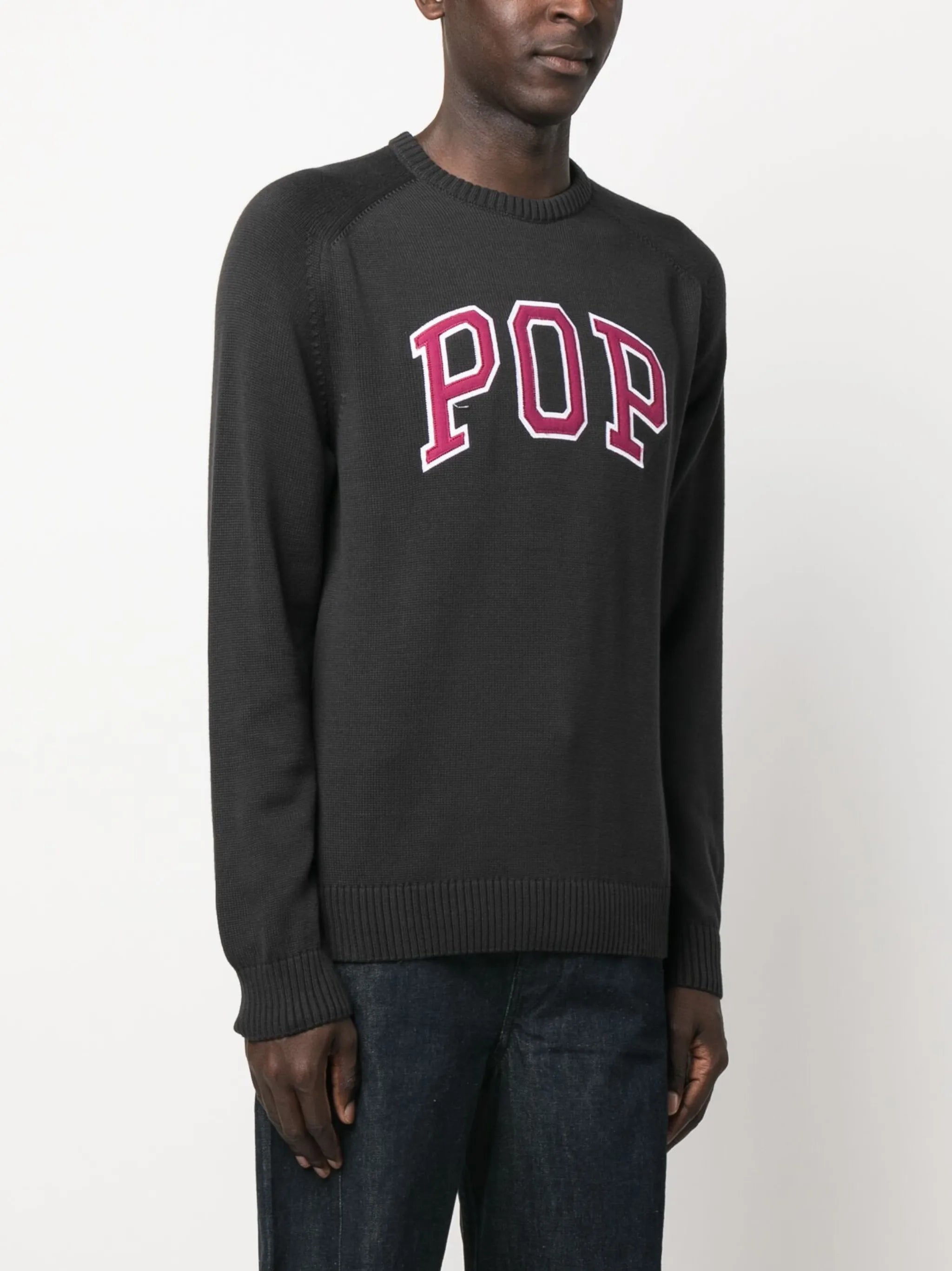 logo-patch cotton sweatshirt