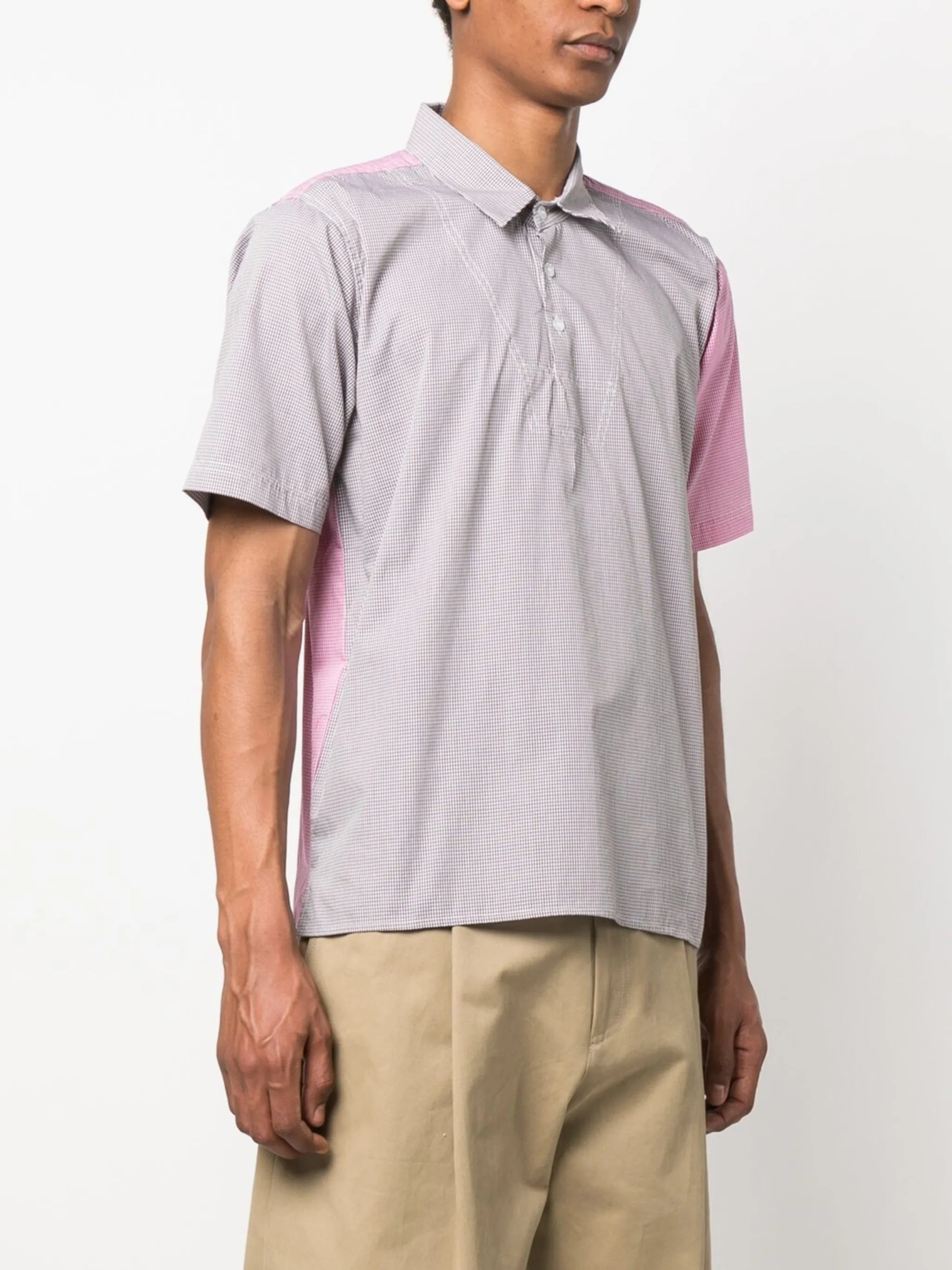 checked short-sleeve shirt