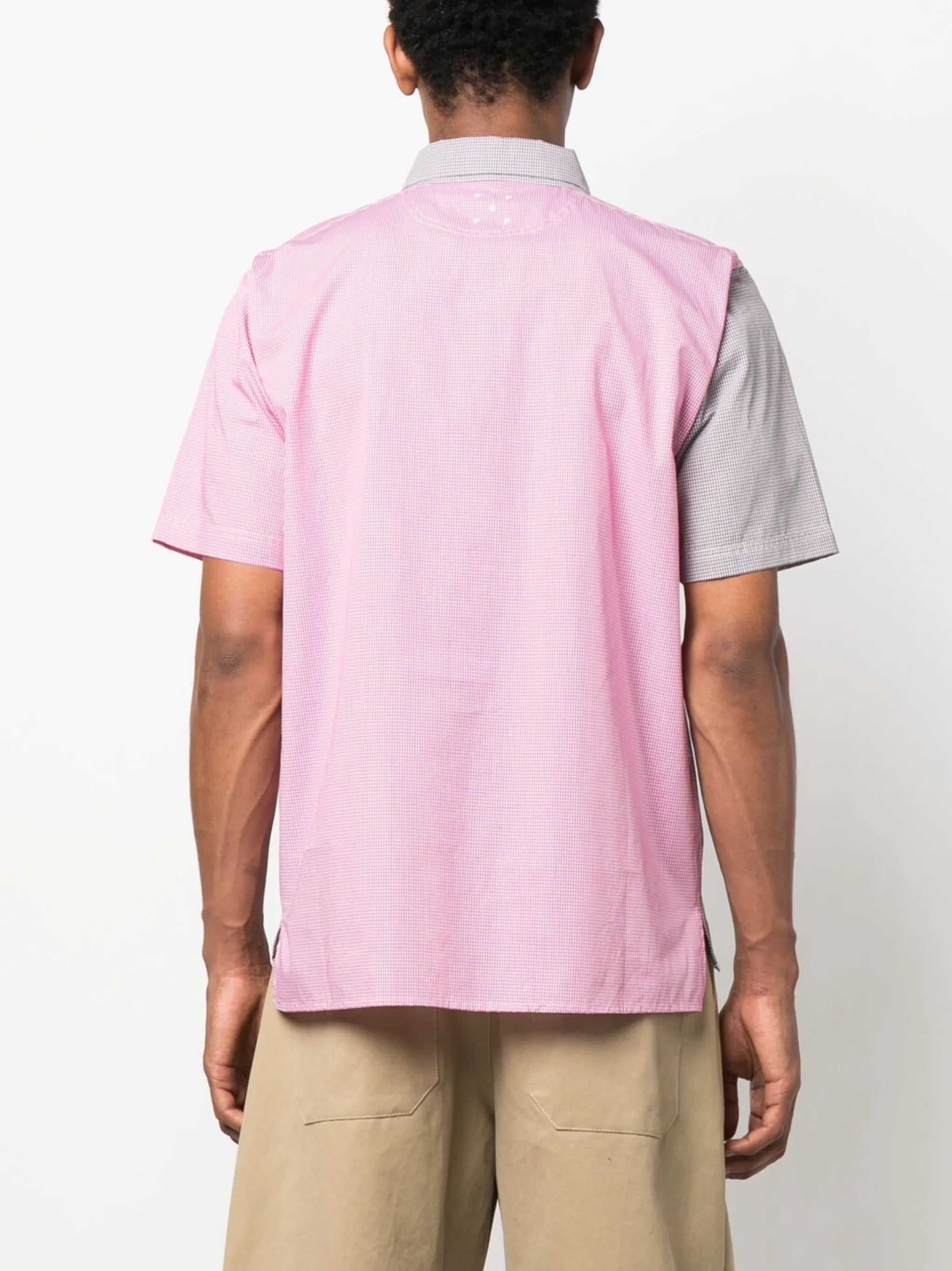 checked short-sleeve shirt