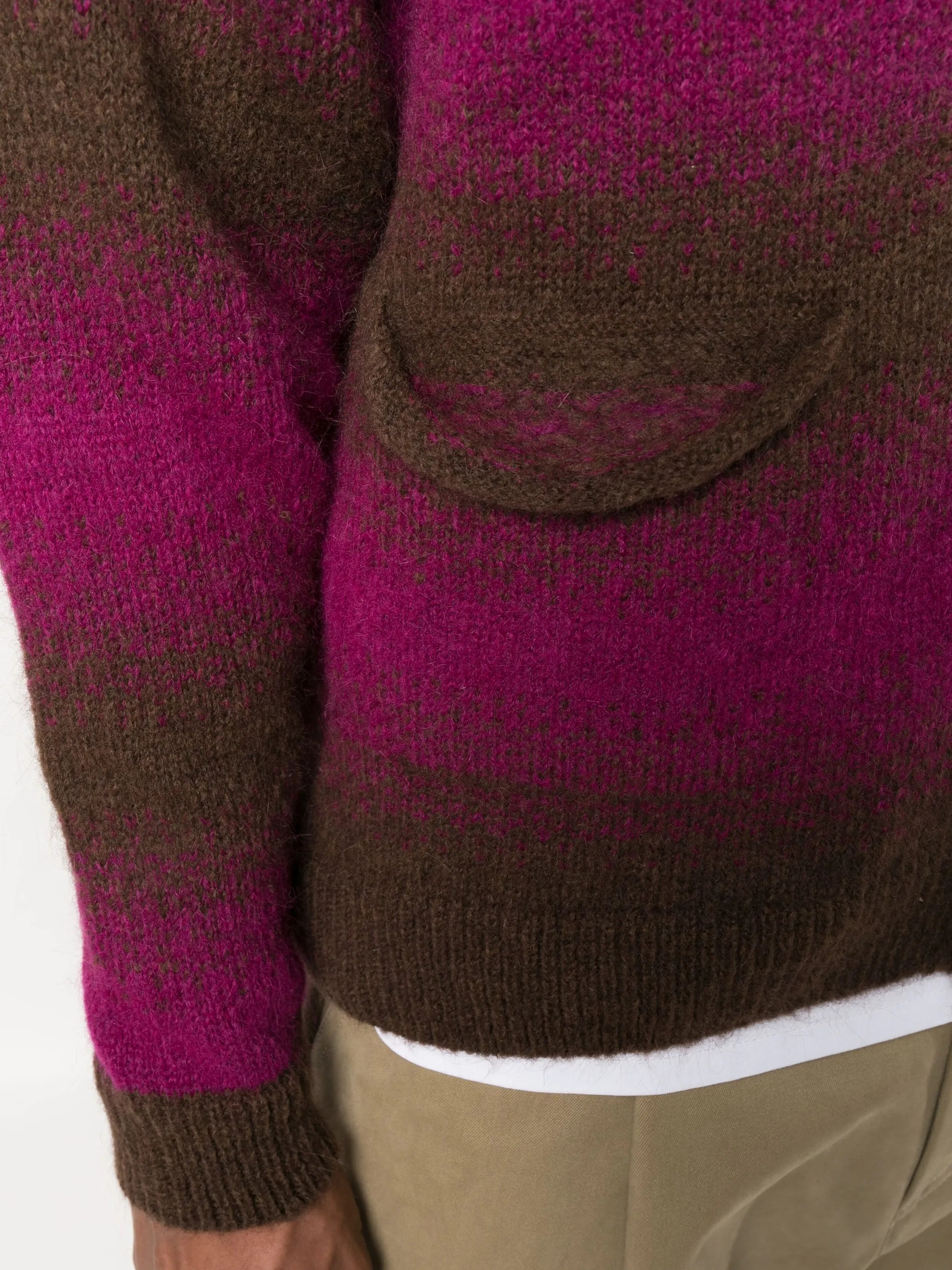 striped knit cardigan