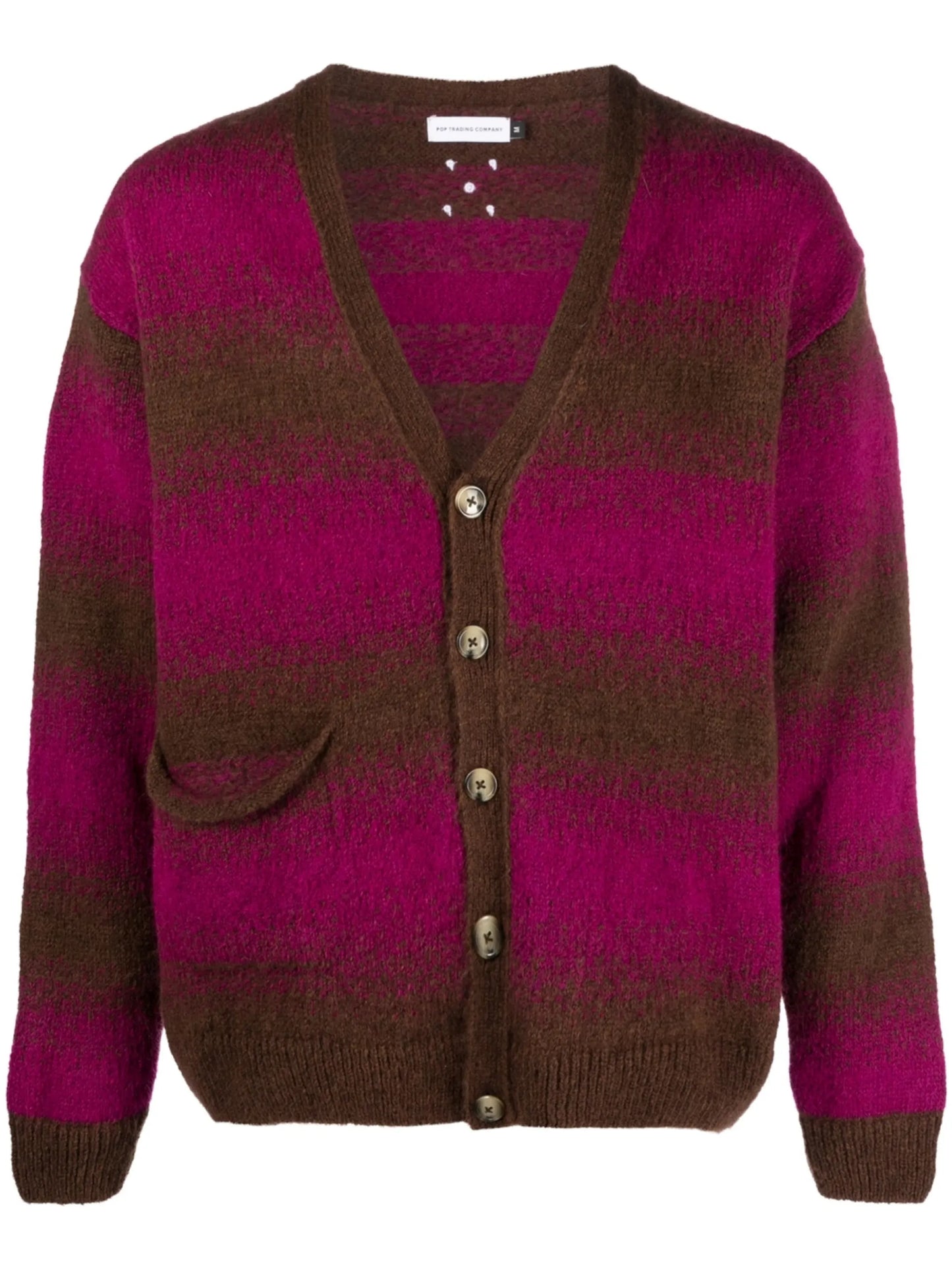 striped knit cardigan