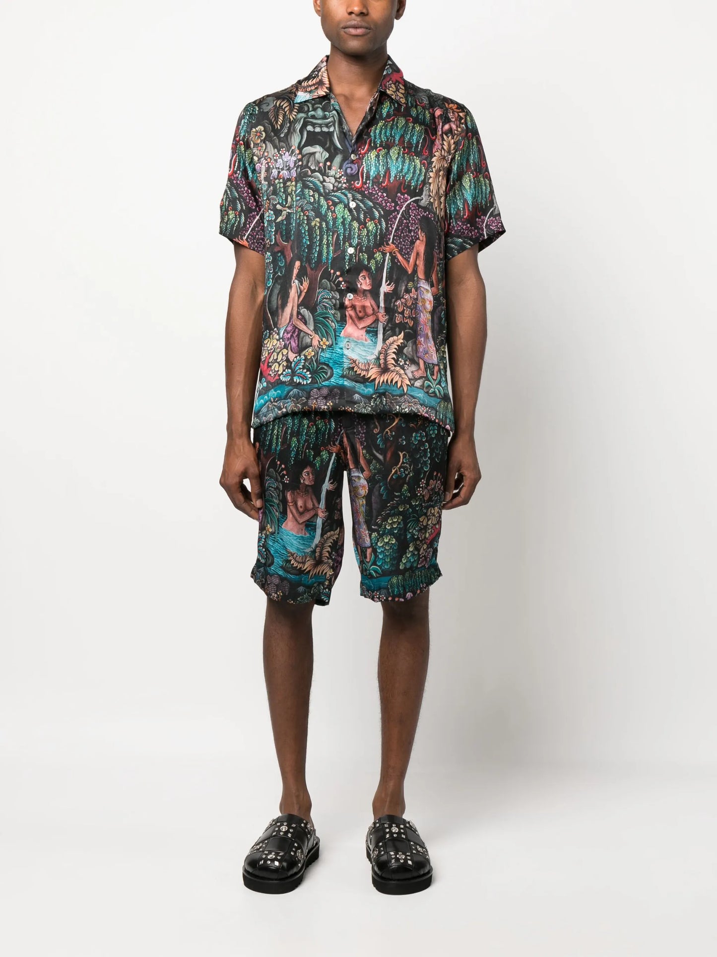 Goa Gajah silk bermuda shorts