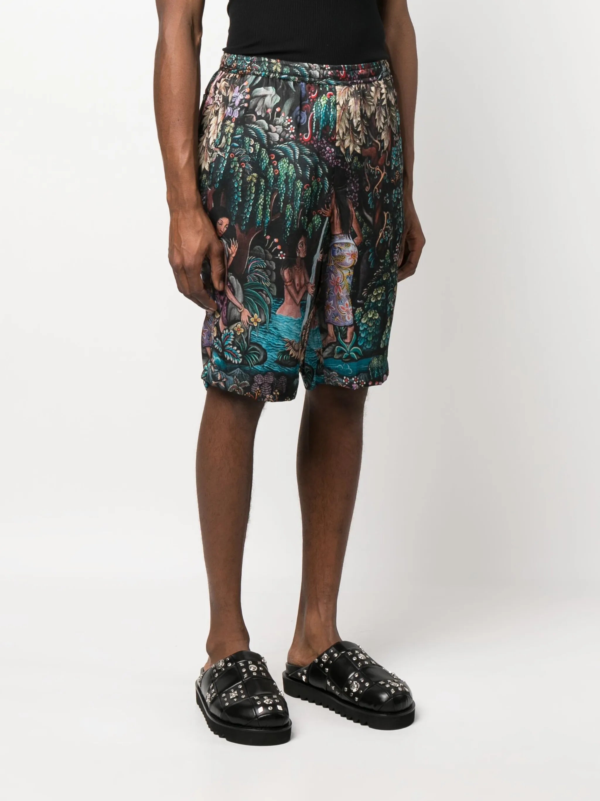 Goa Gajah silk bermuda shorts