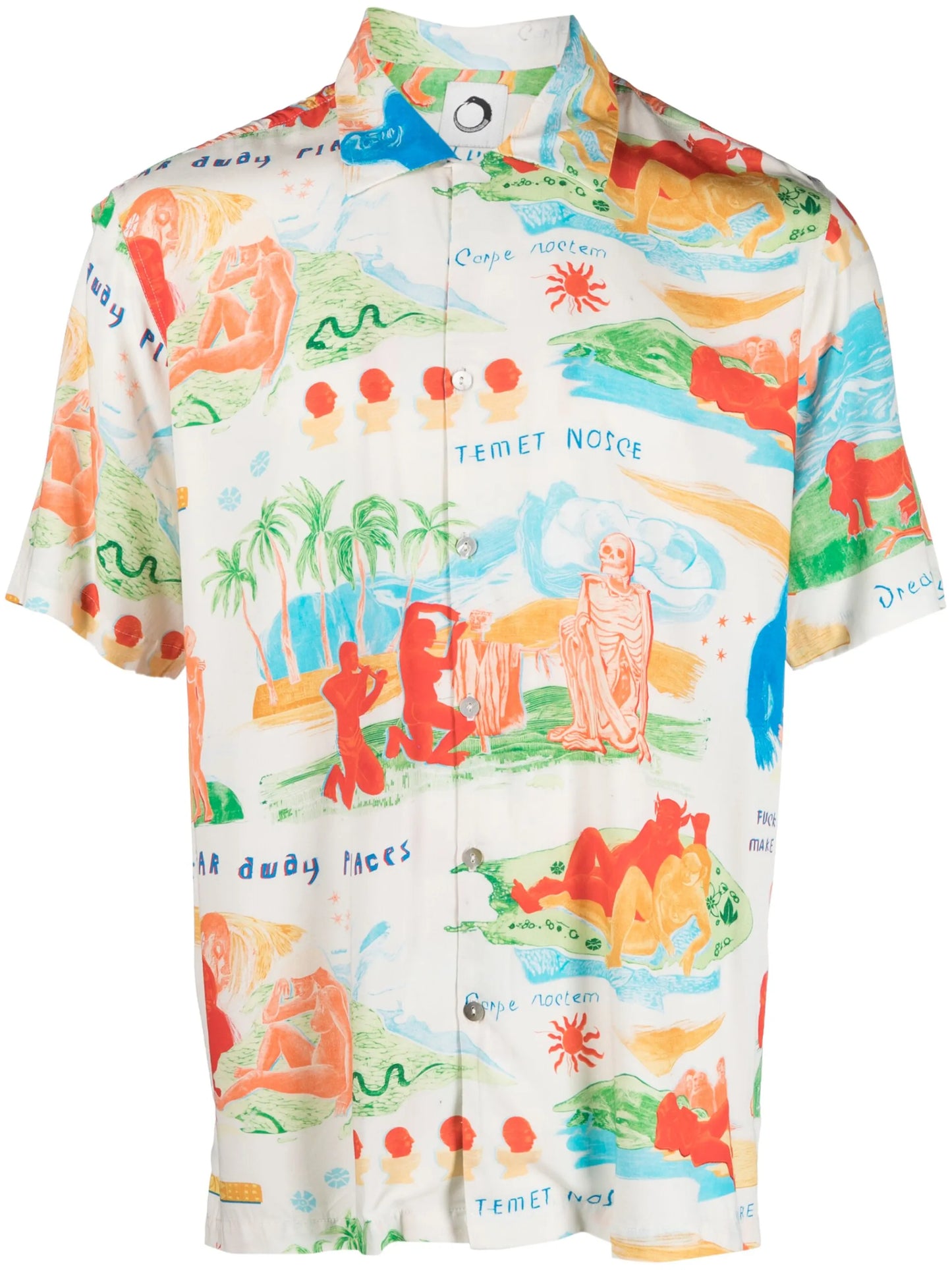 Far Away Places printed short-sleeve shirt