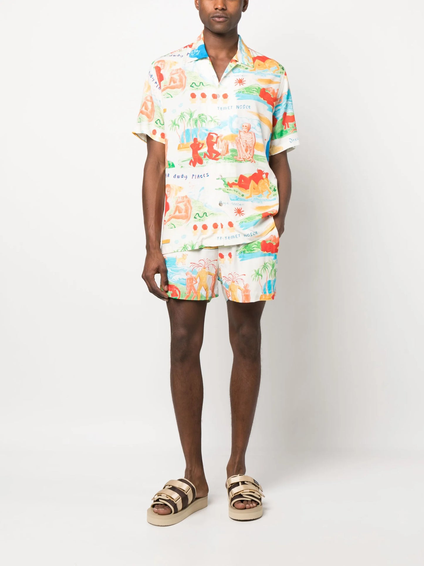 Far Away Places printed shorts