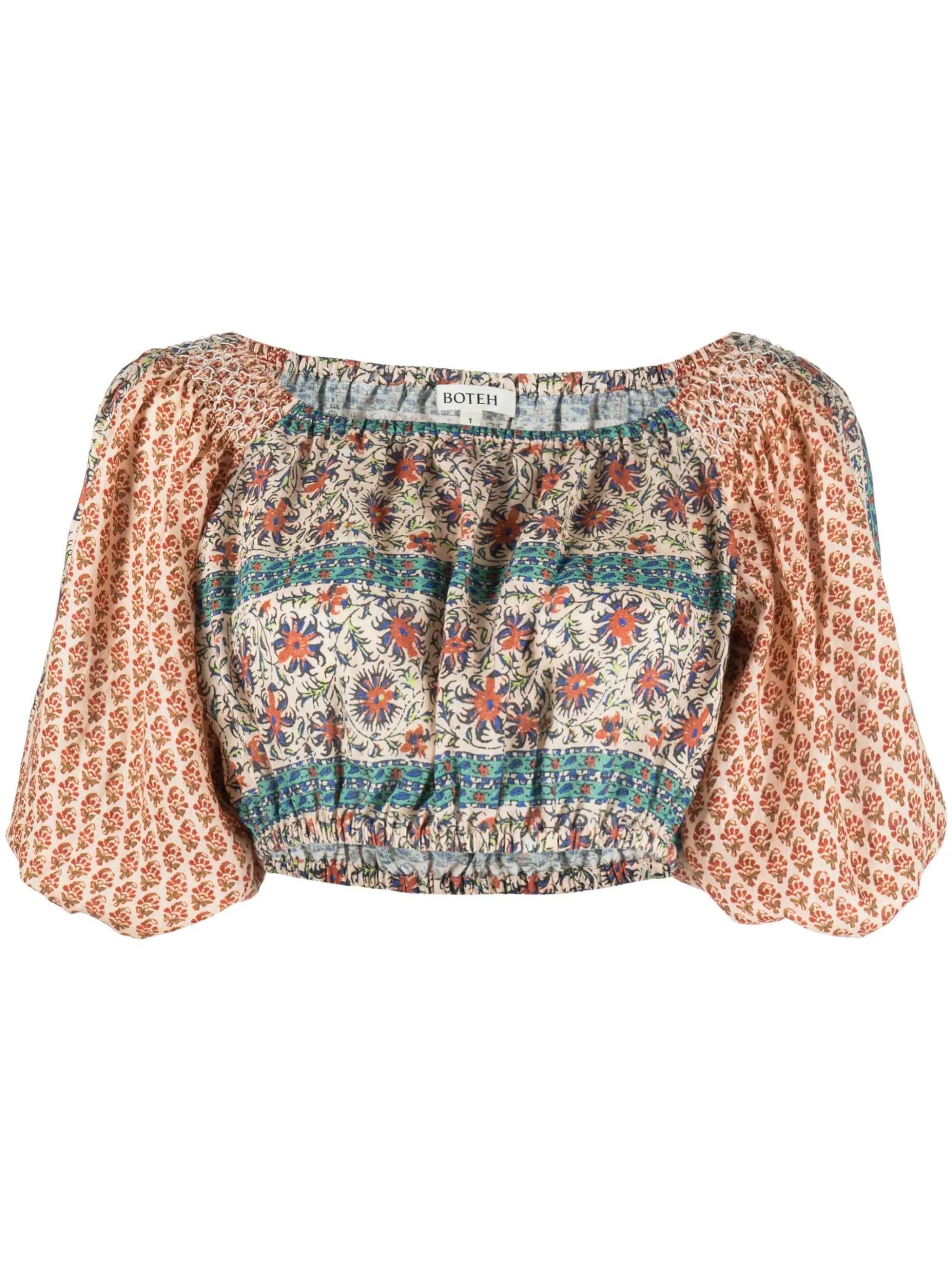 Clementine off-shoulder crop top