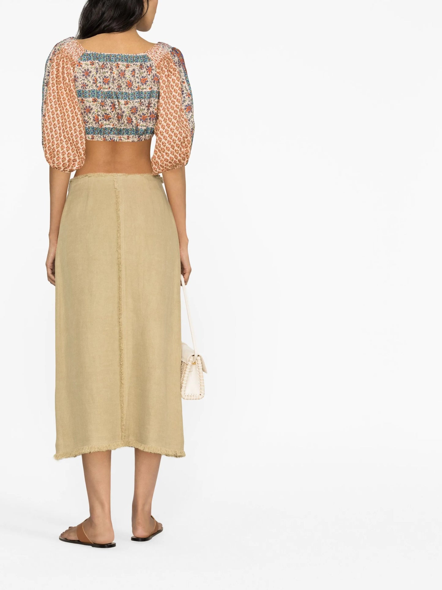 Clementine off-shoulder crop top