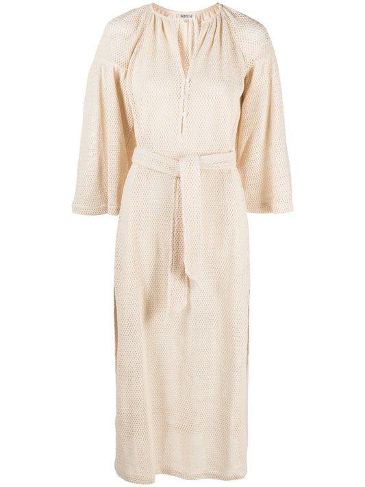 Citrine Net Smock maxi dress