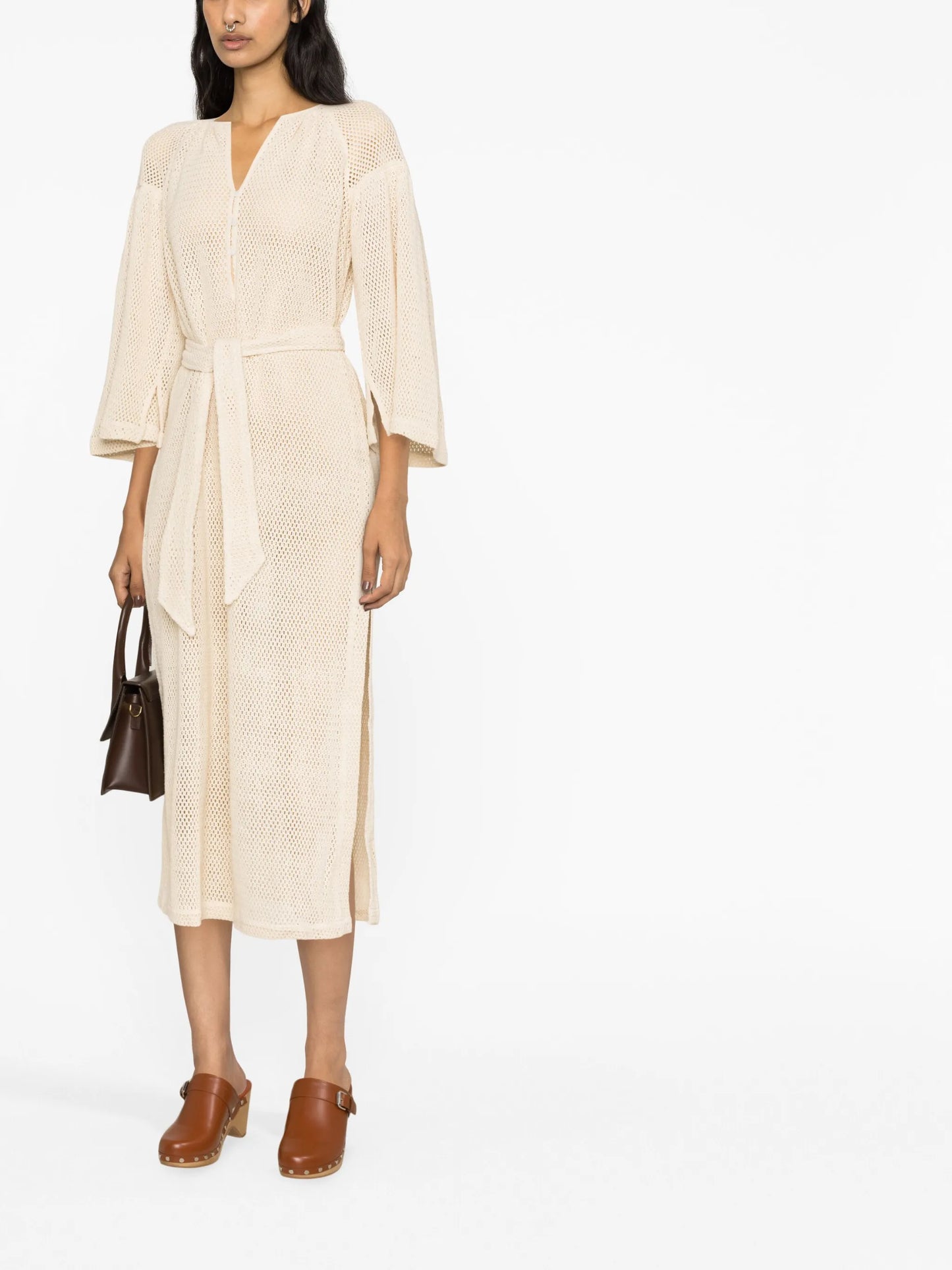 Citrine Net Smock maxi dress