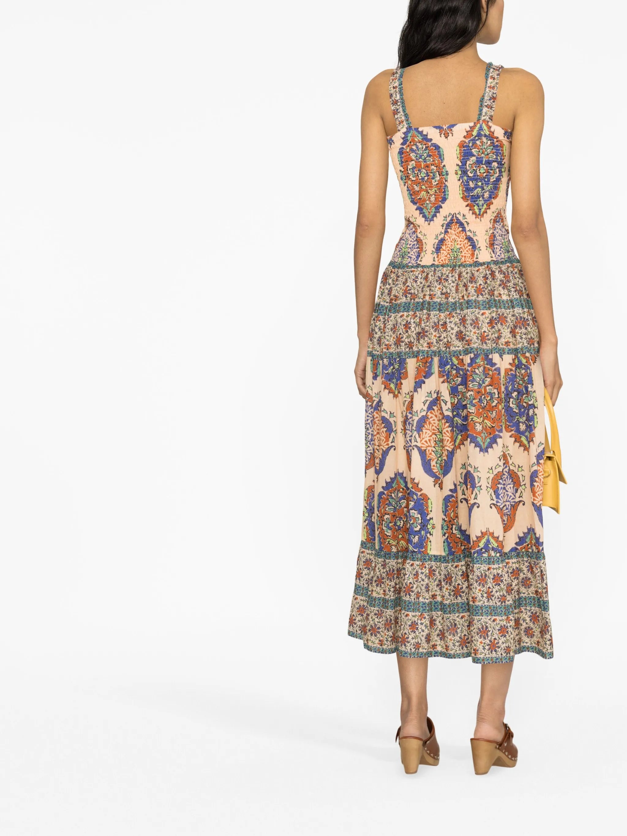 Clementine printed shirred dress