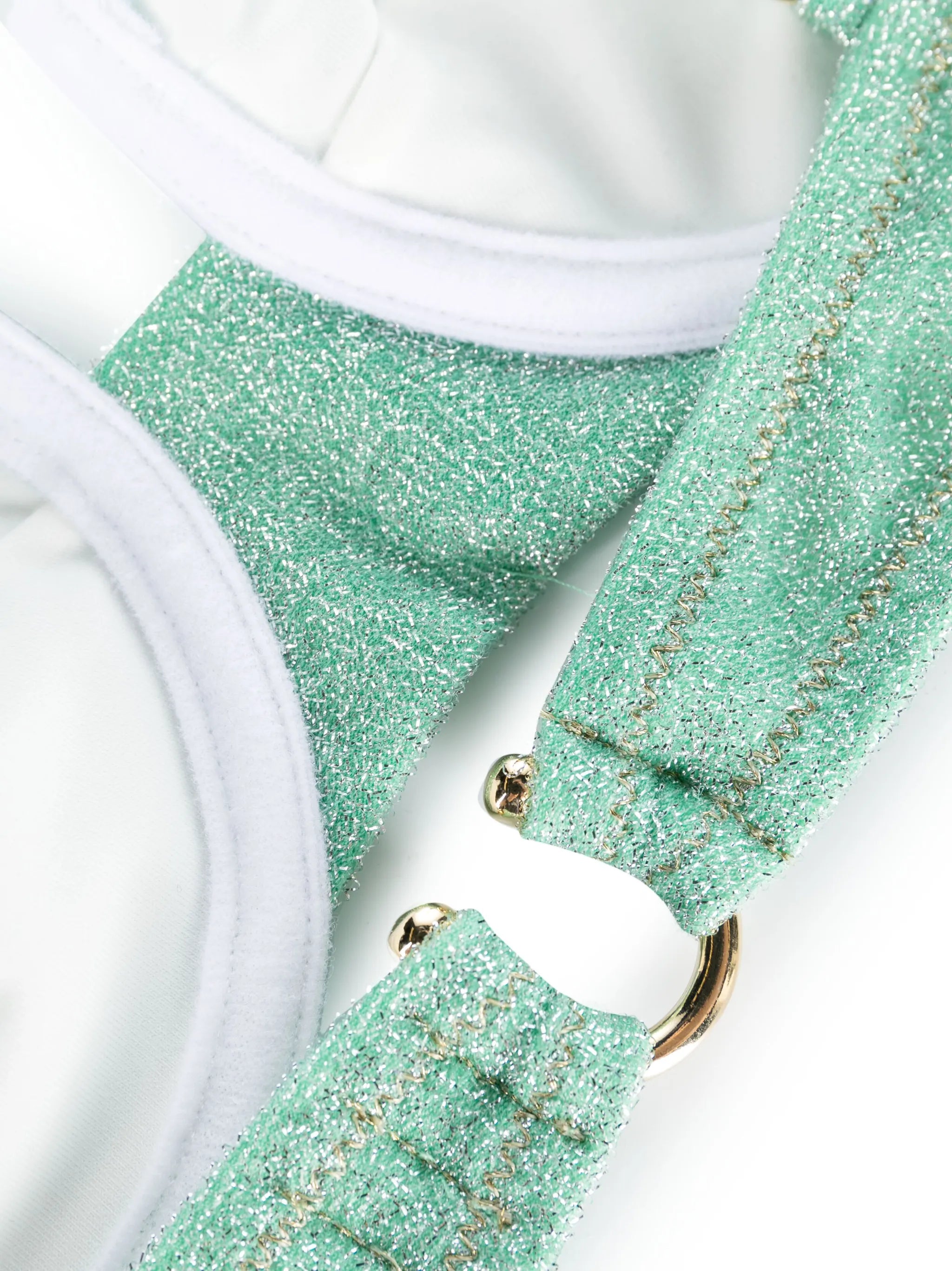 Brigitte metallic-threading bikini