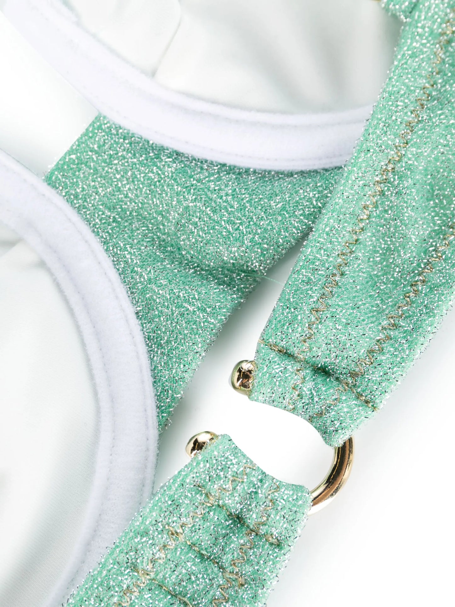 Brigitte metallic-threading bikini