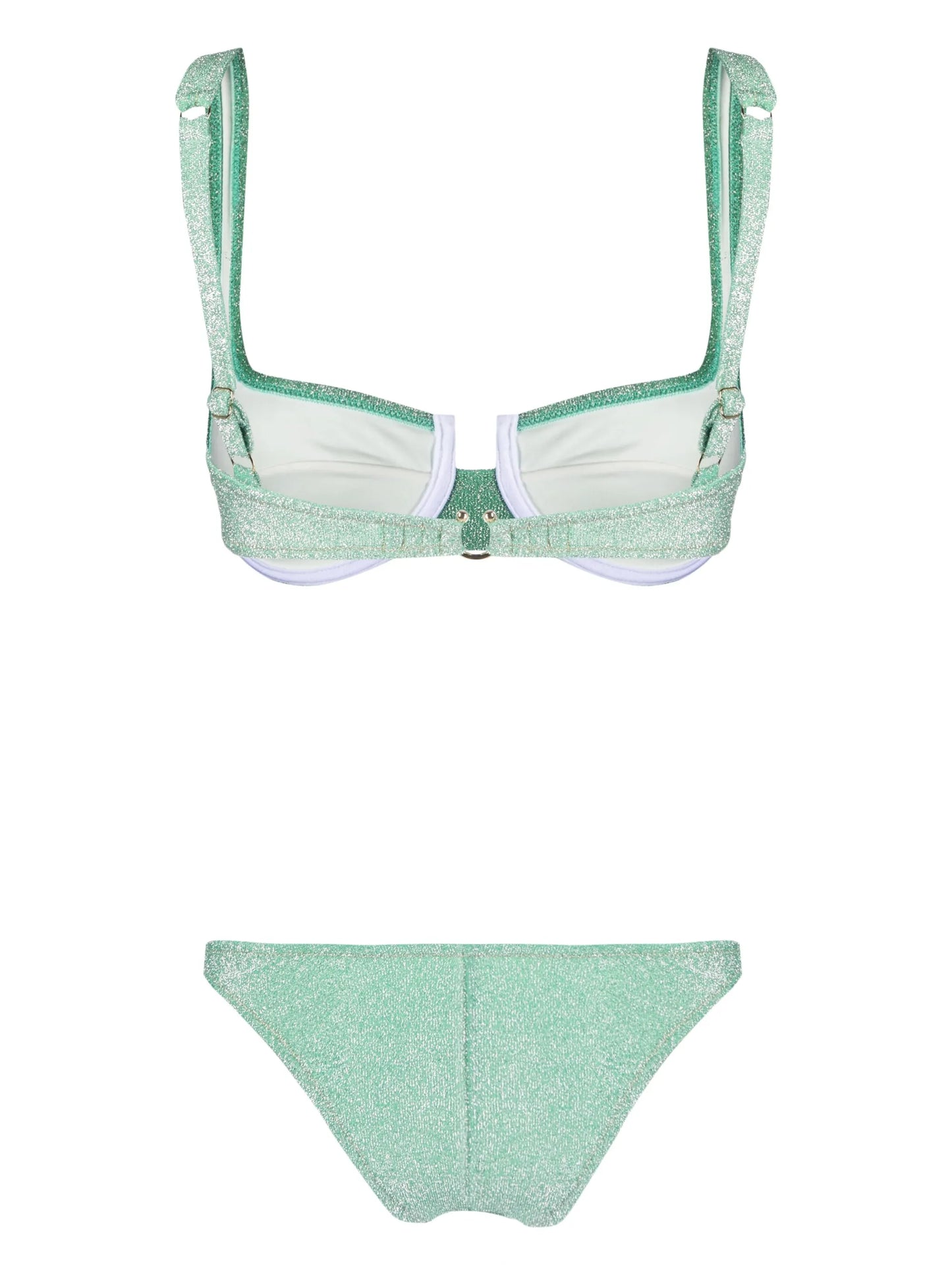 Brigitte metallic-threading bikini