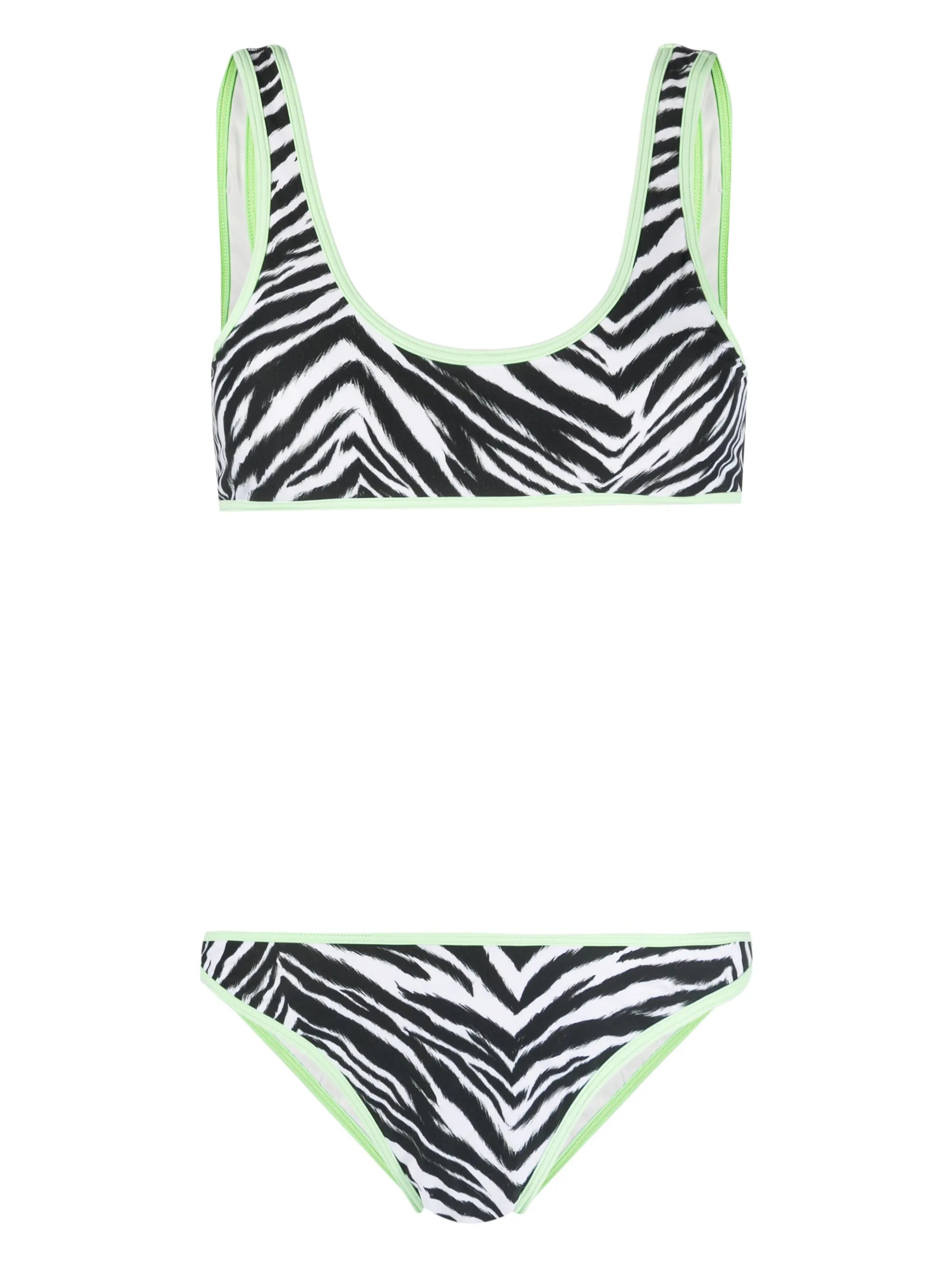 Coolio zebra-print bikini set