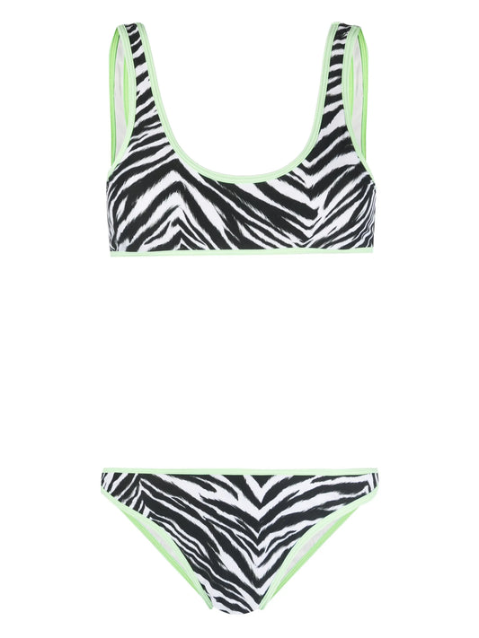Coolio zebra-print bikini set
