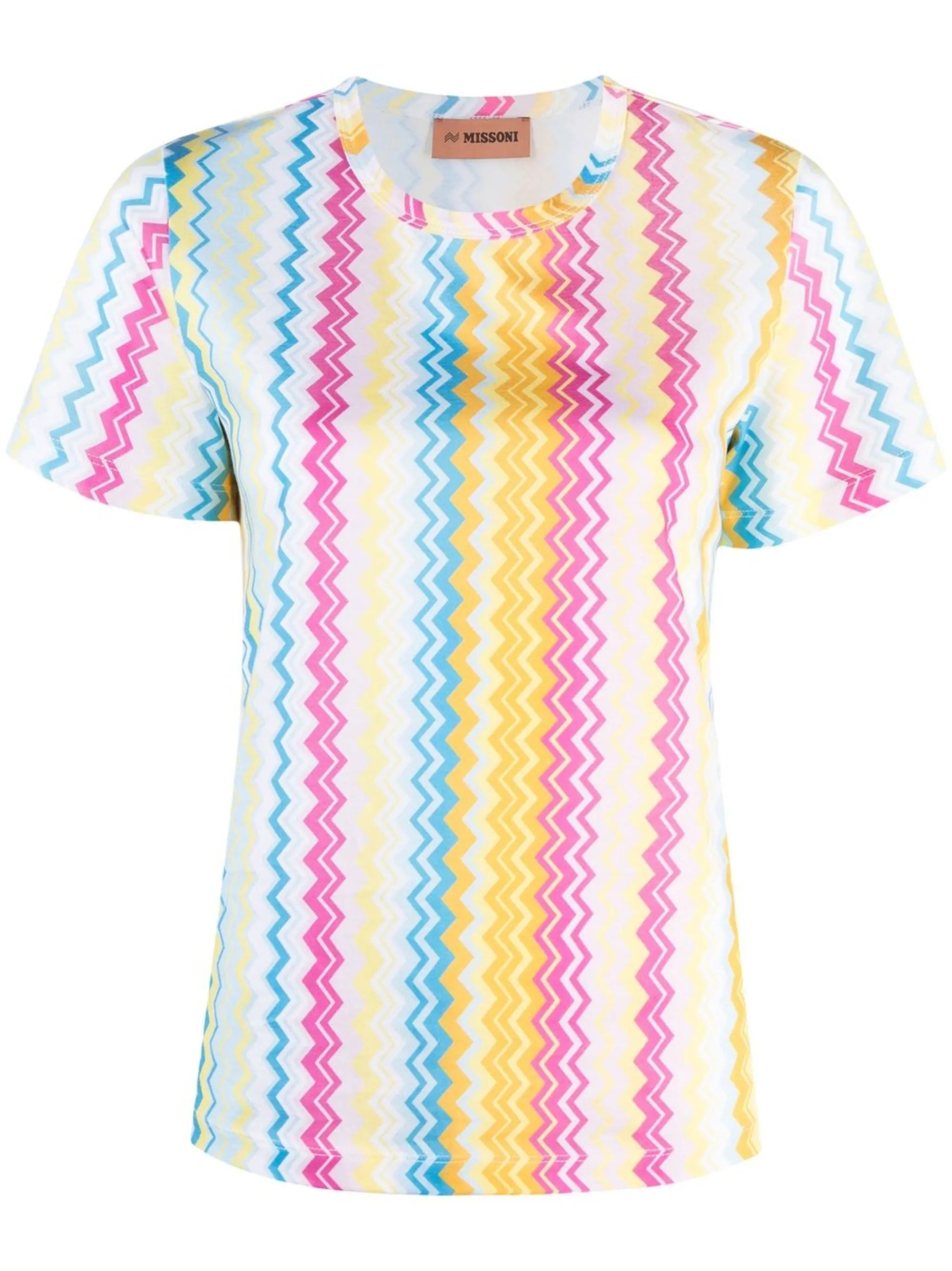 zig-zag print T-shirt