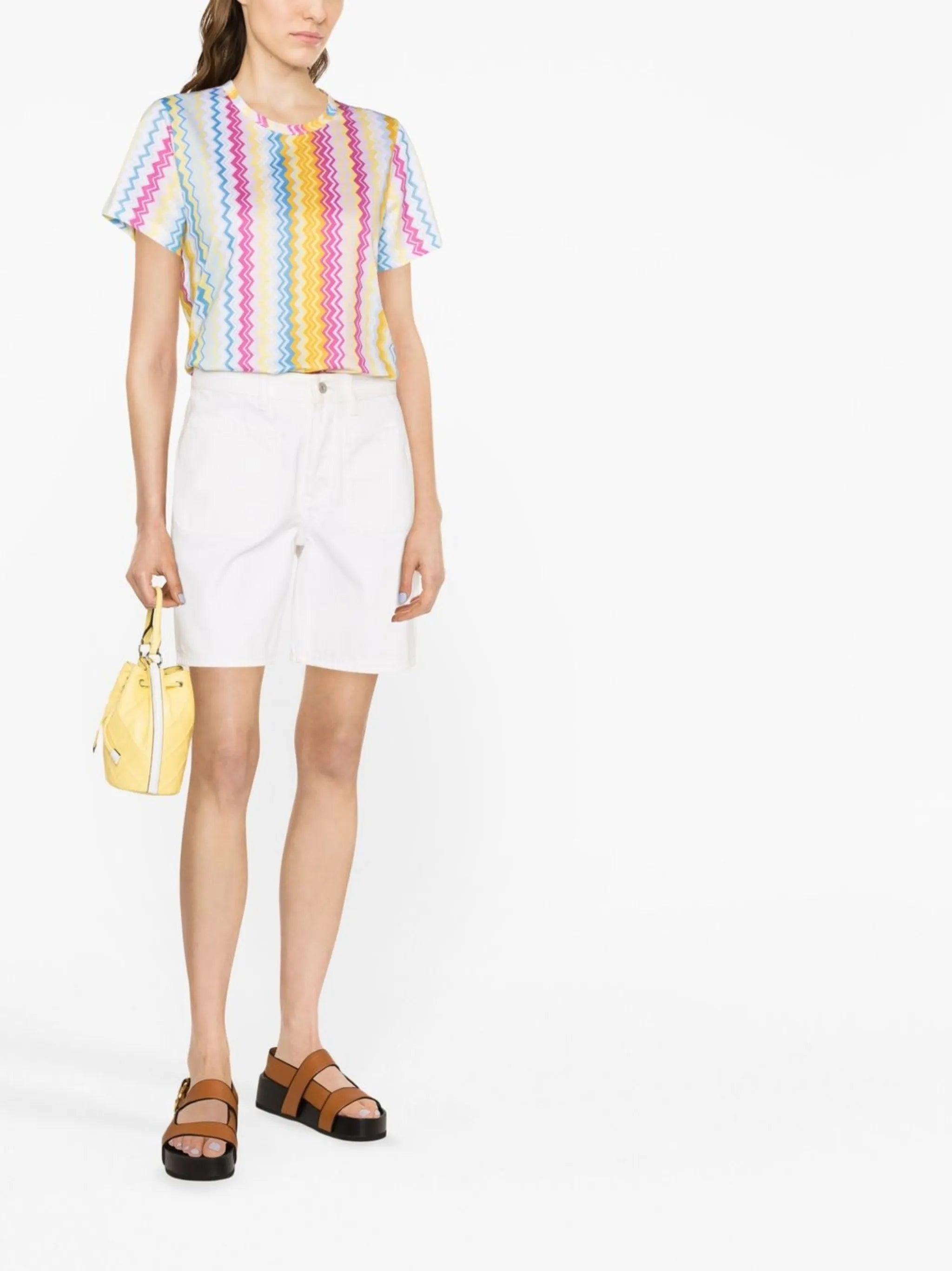 zig-zag print T-shirt