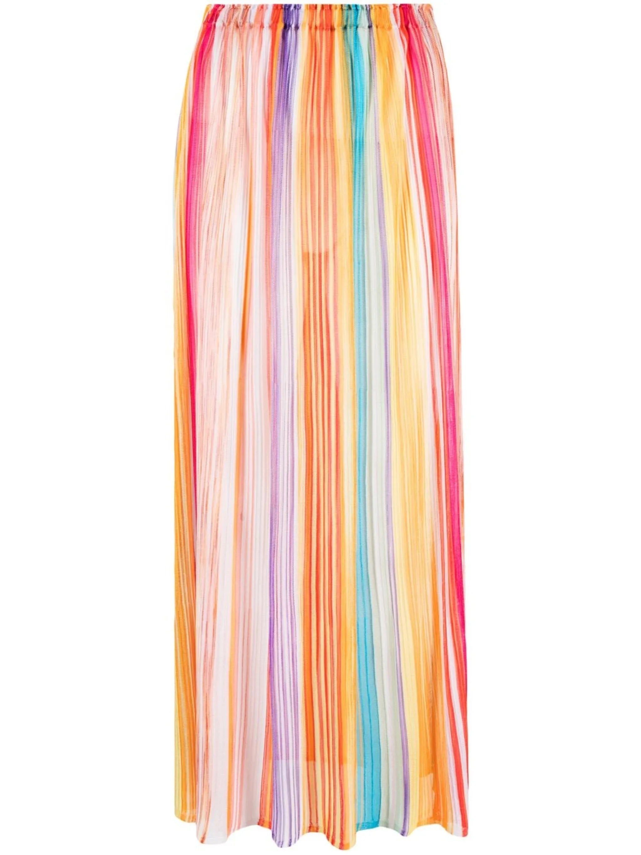 striped midi skirt
