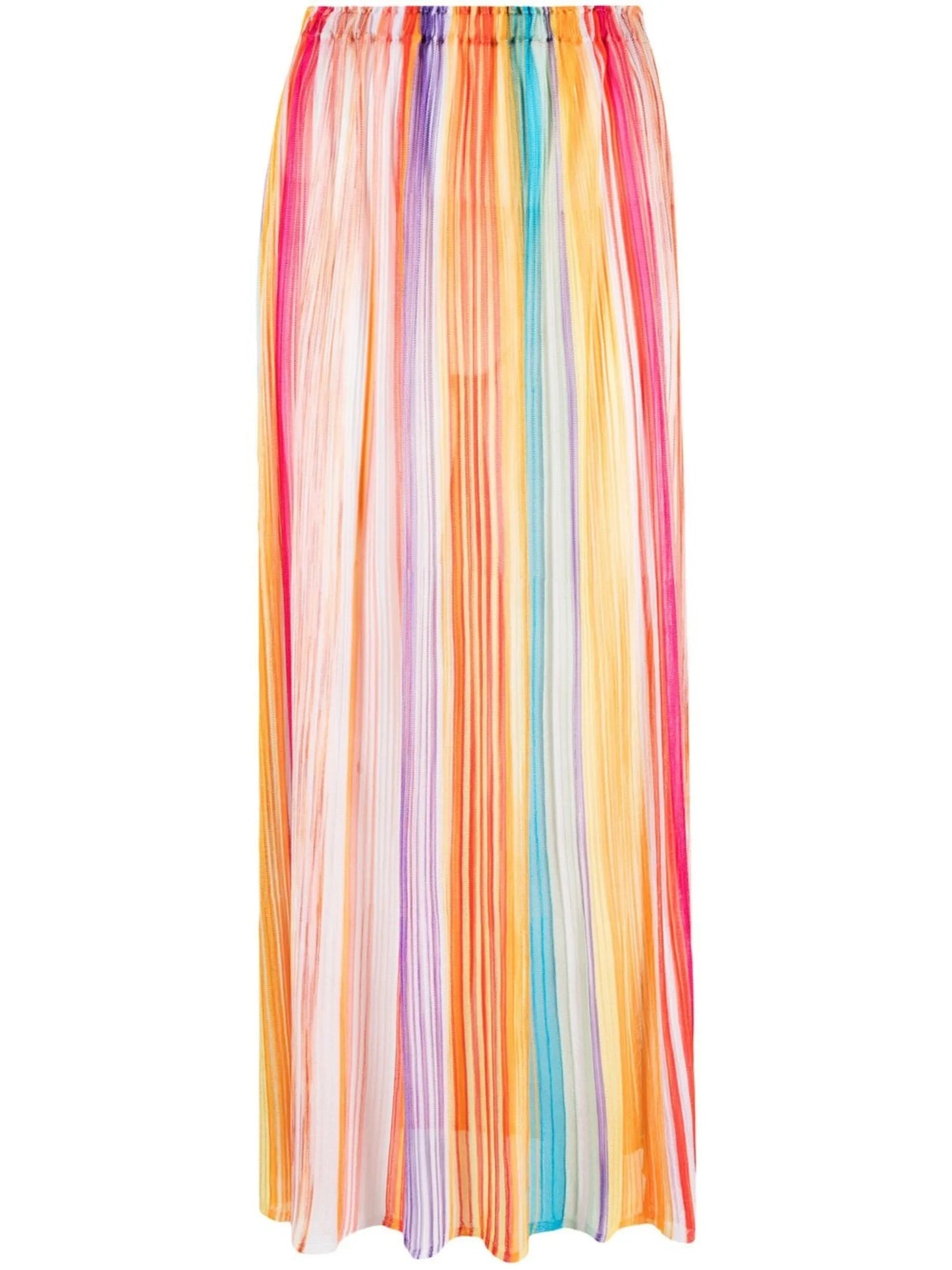 striped midi skirt