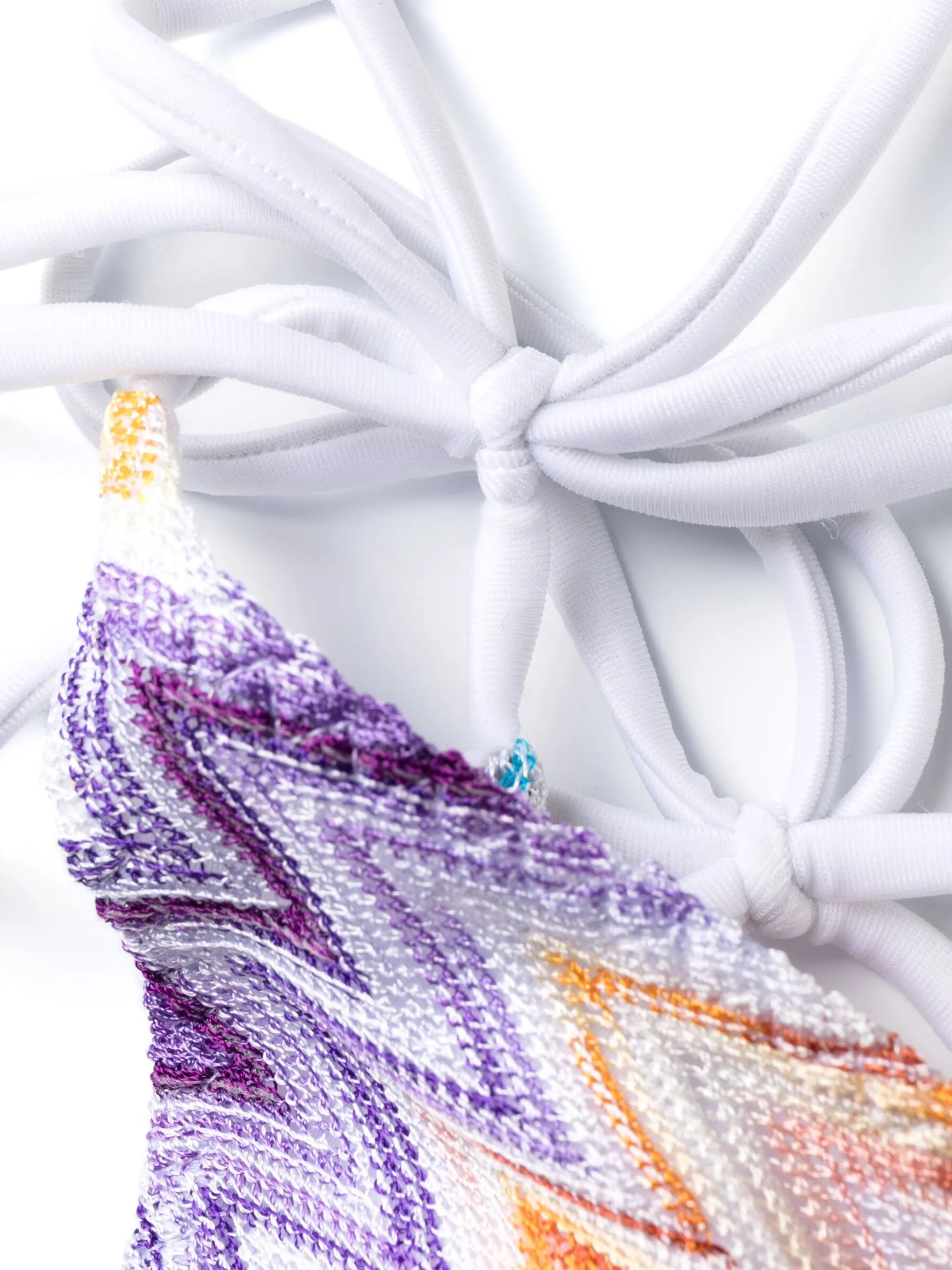 zigzag-pattern knitted bikini