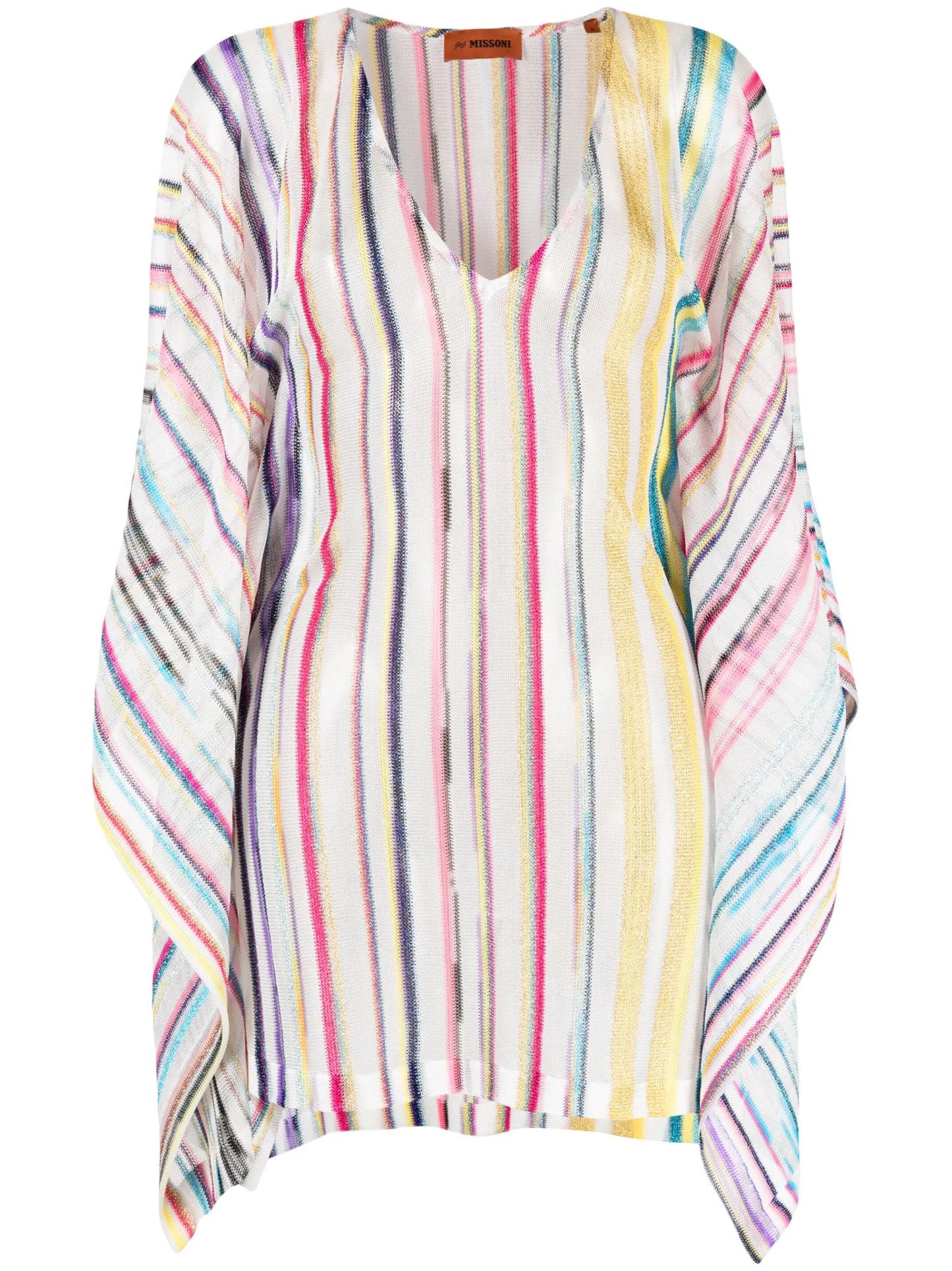 sheer zigzag print tunic