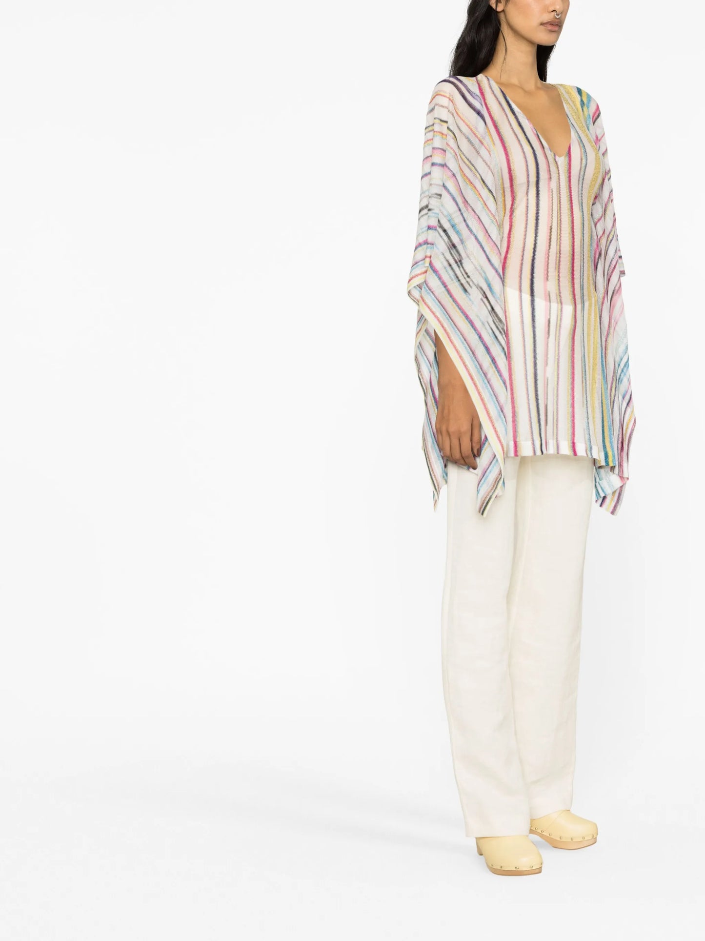 sheer zigzag print tunic