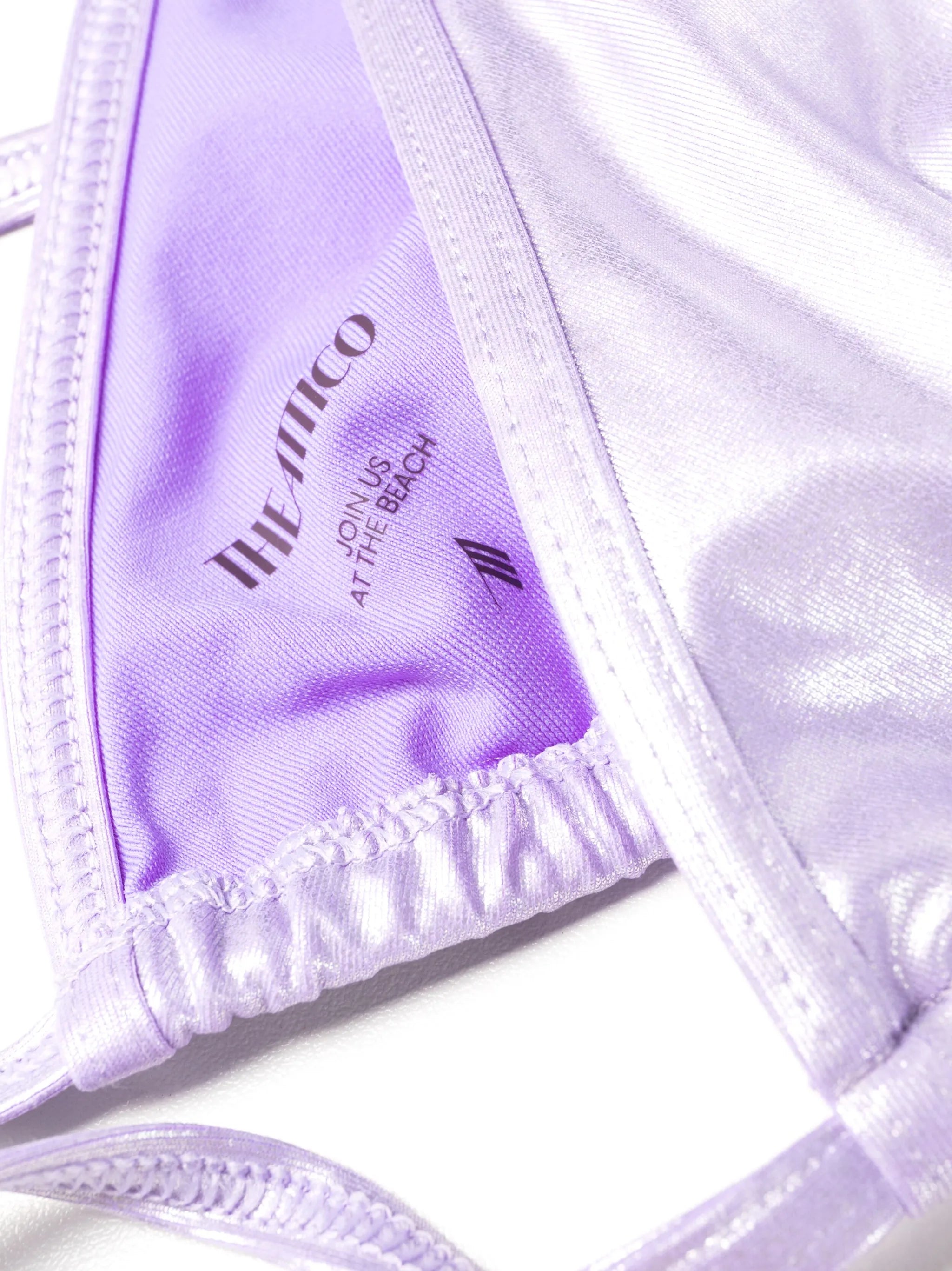 high-shine triangle bikini set