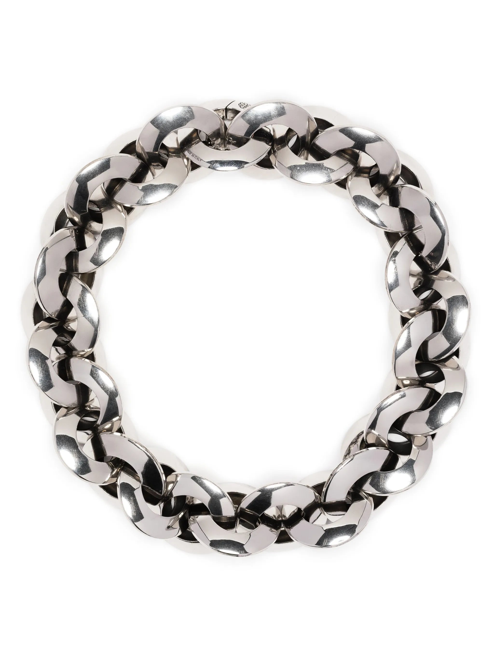 Eyelet chain choker necklace