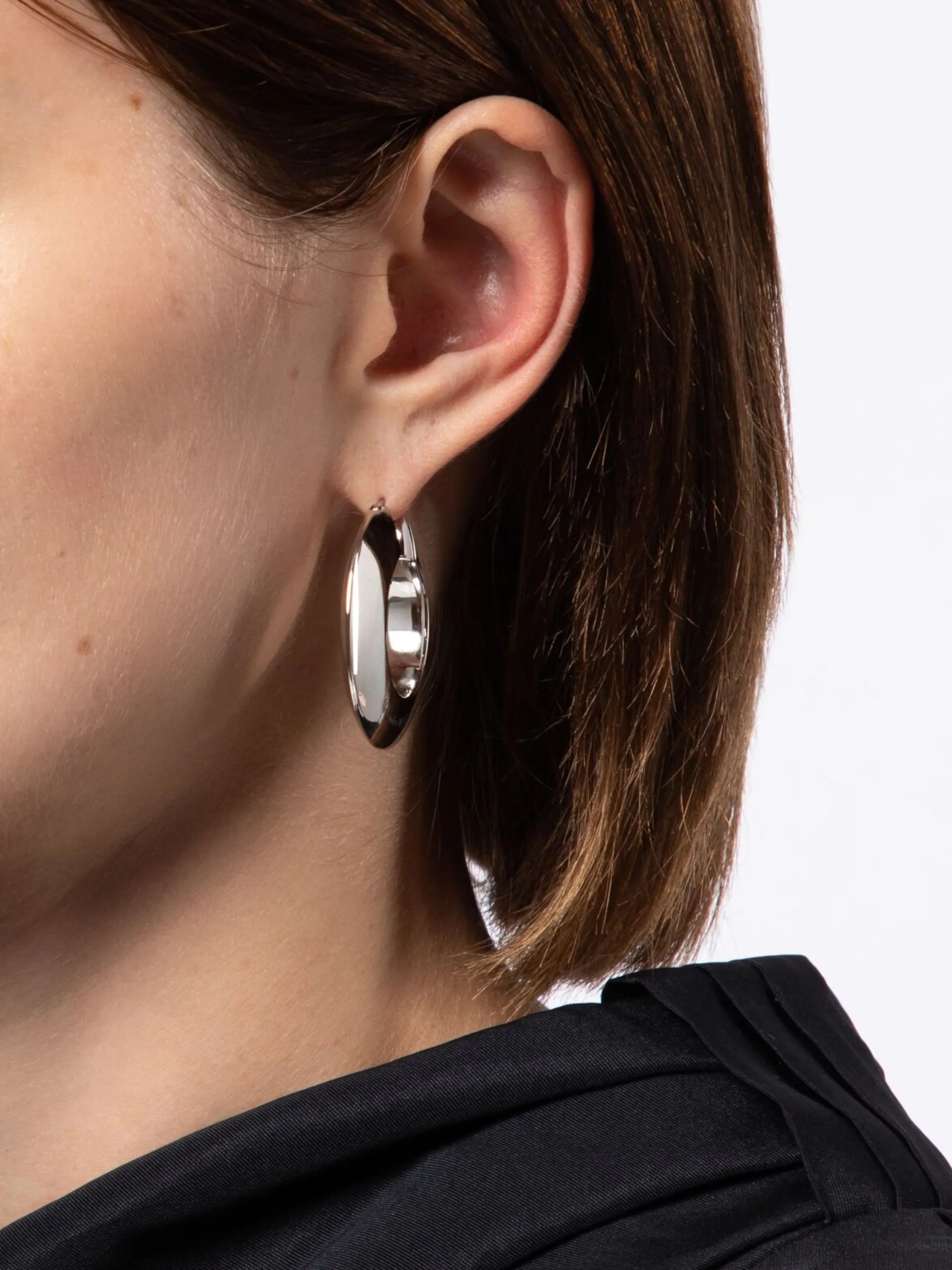 Eyelet hoop earrings