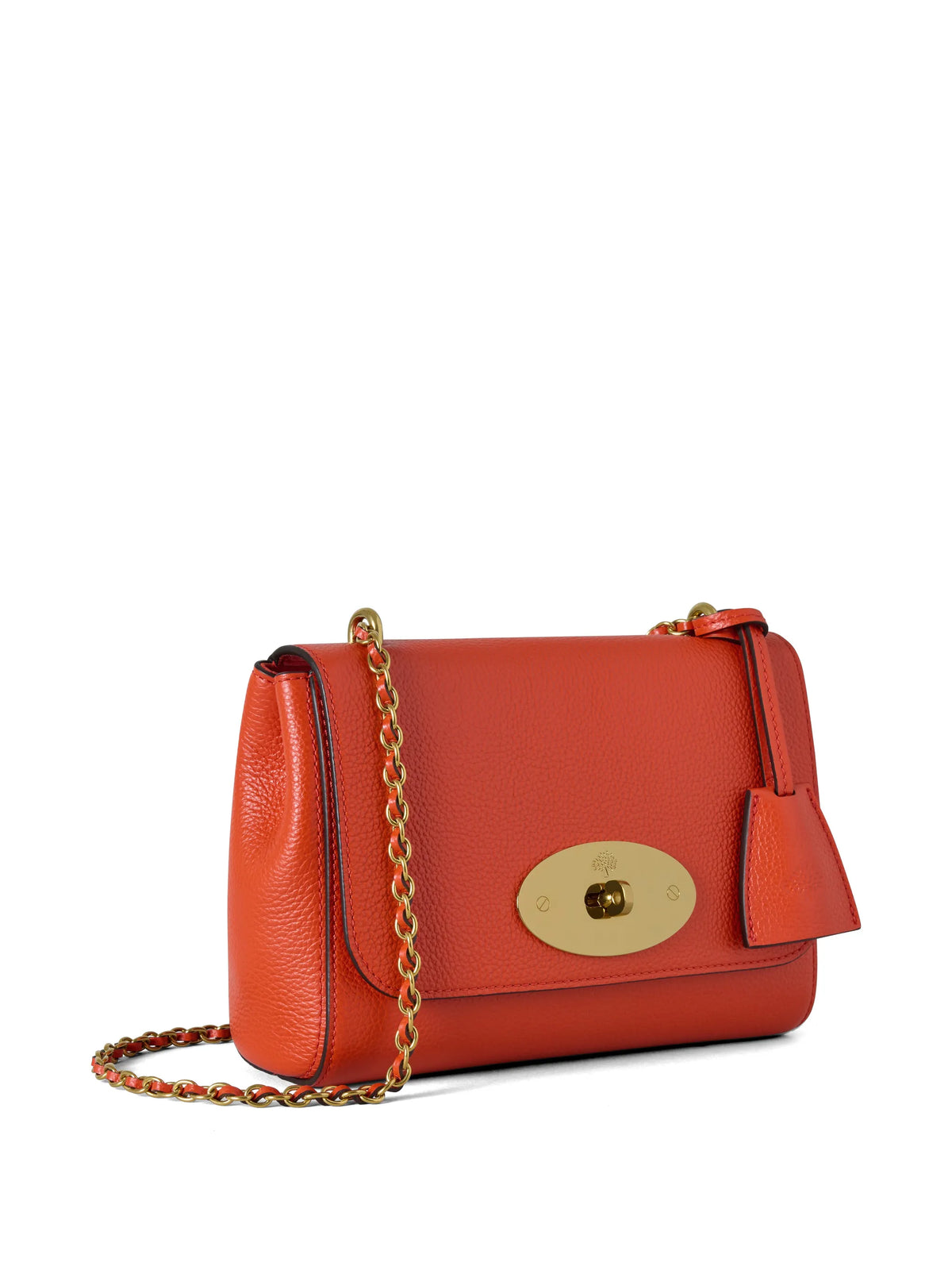 Lily bag in coral orange small classic grain