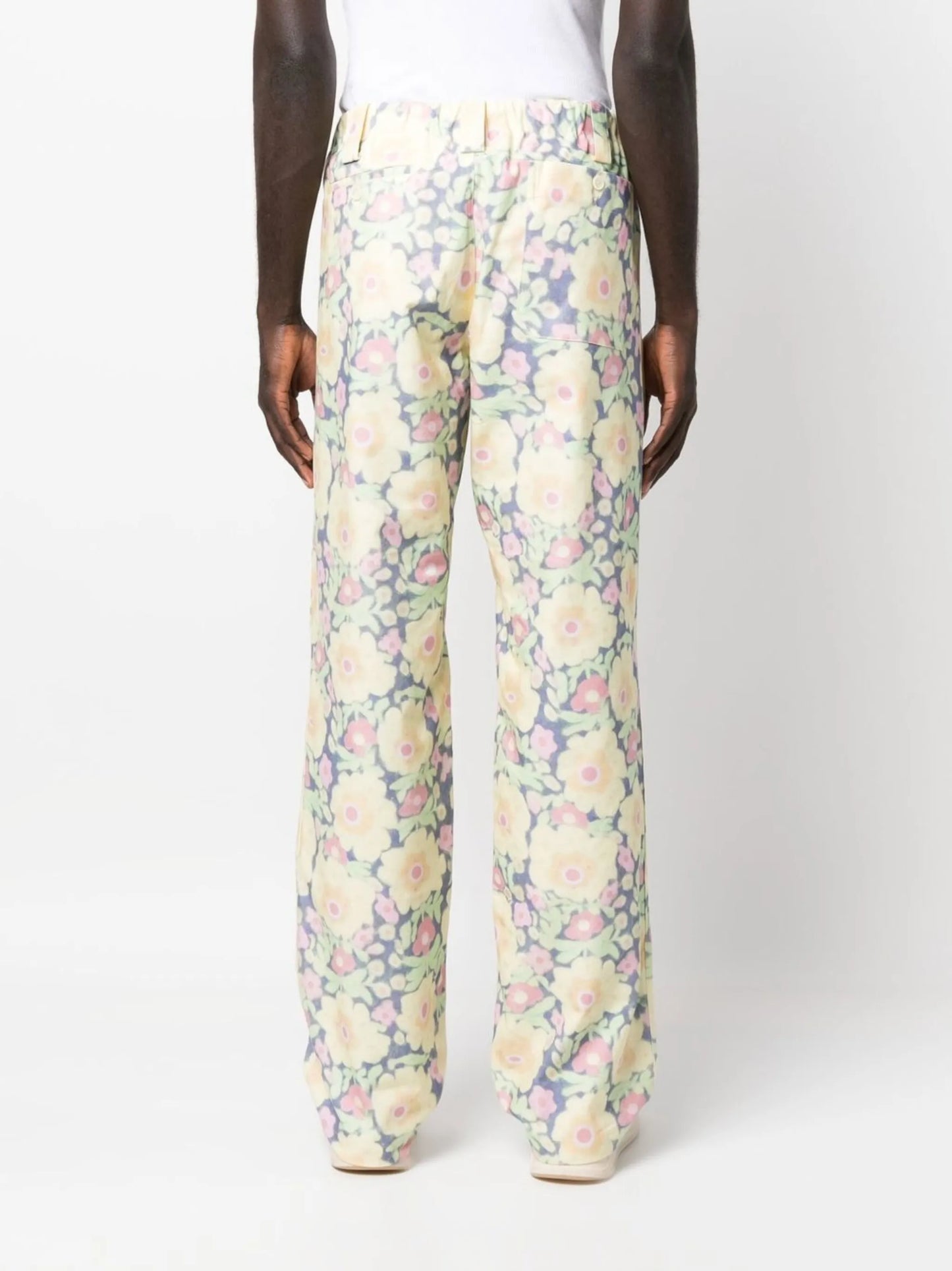 floral-print straight-leg trousers