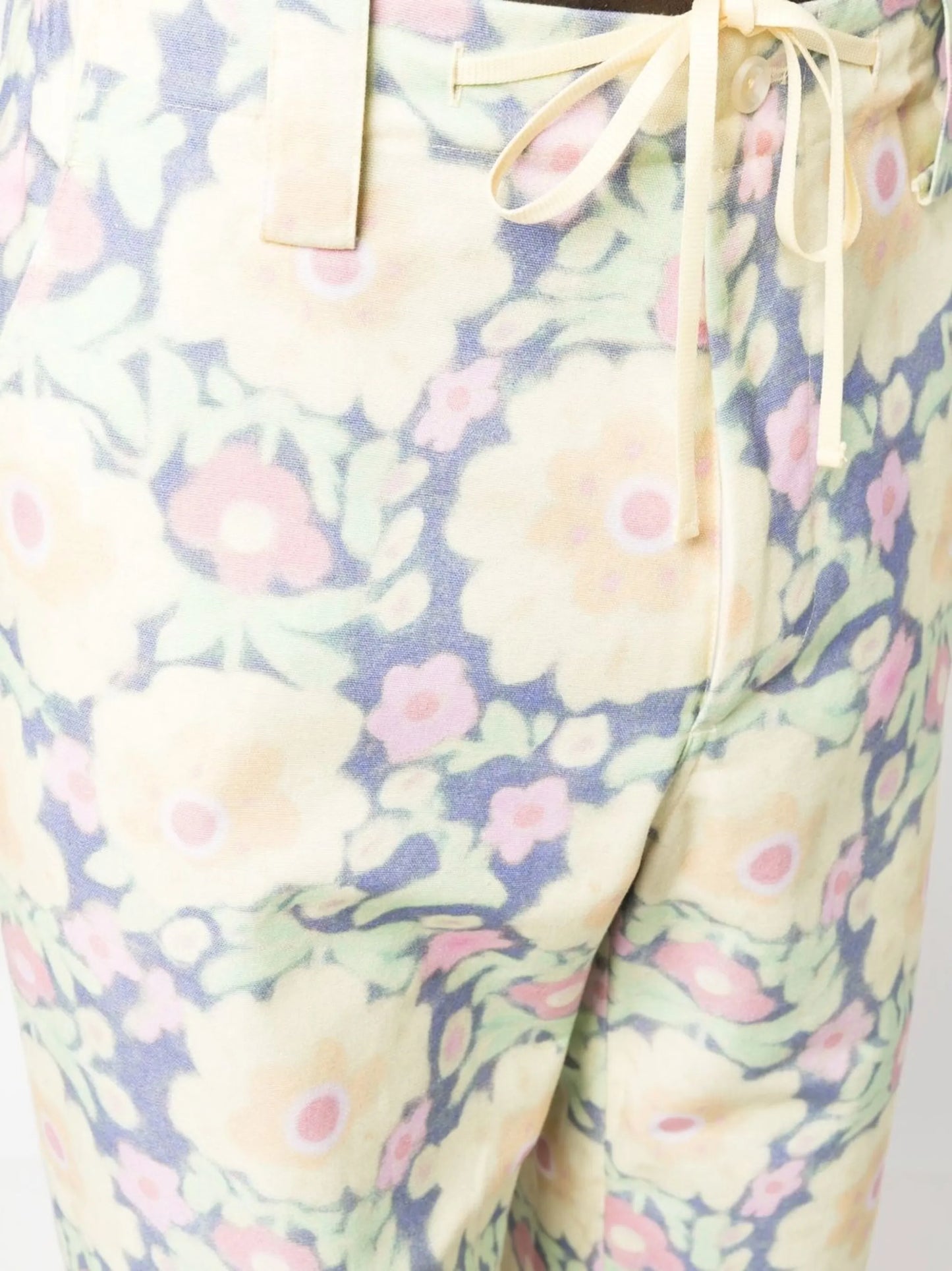 floral-print straight-leg trousers