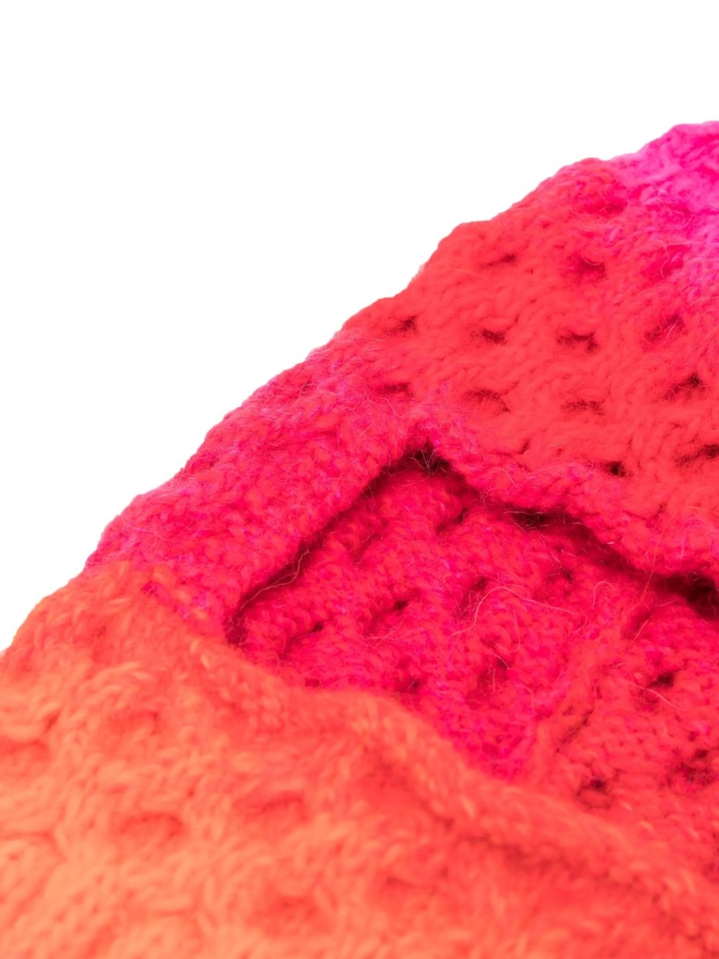 Hayley ombré waffle-knit balaclava