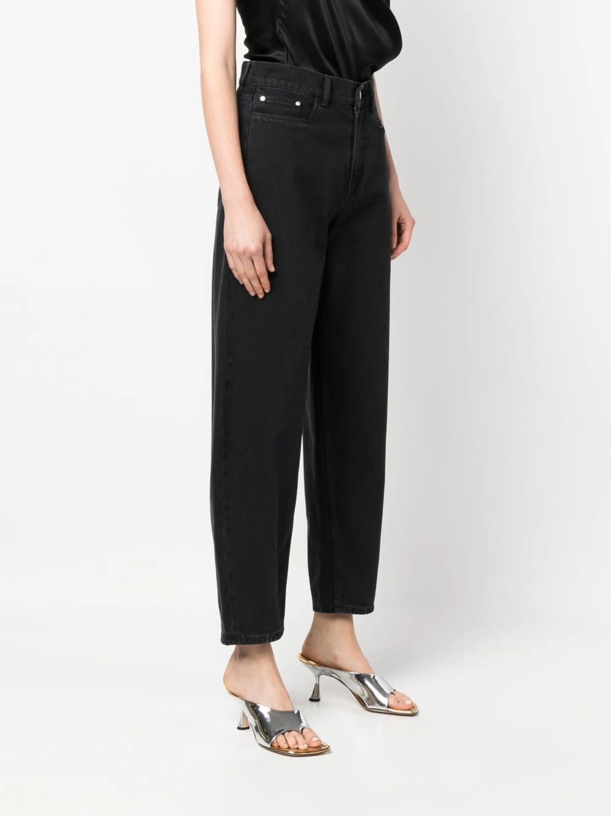 tapered recycled cotton jeans