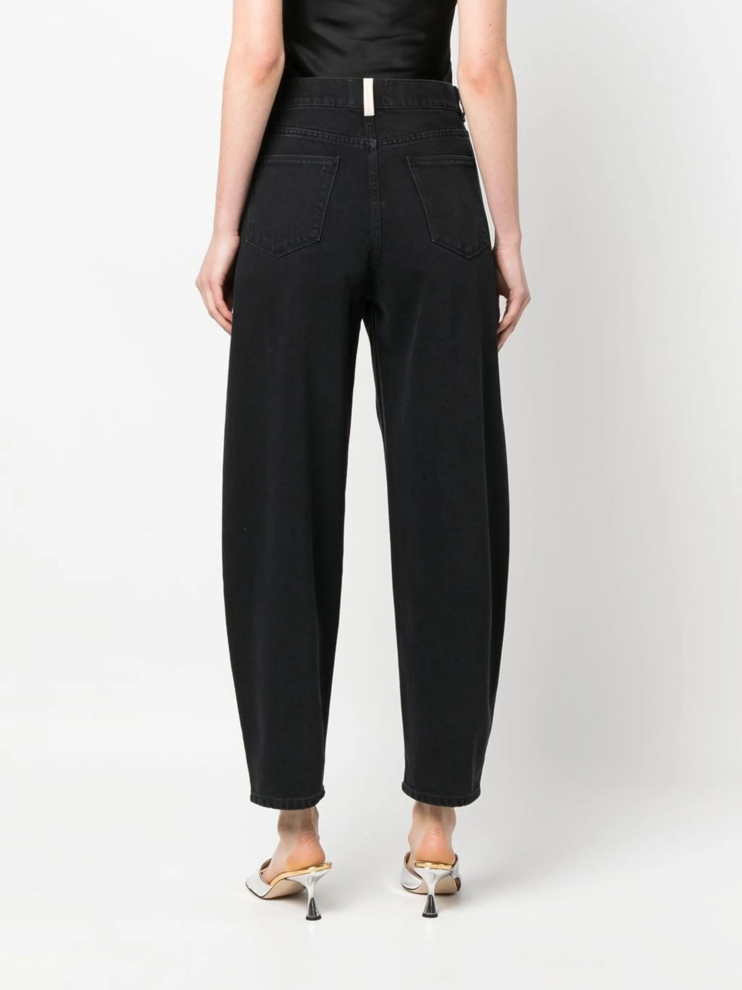 tapered recycled cotton jeans