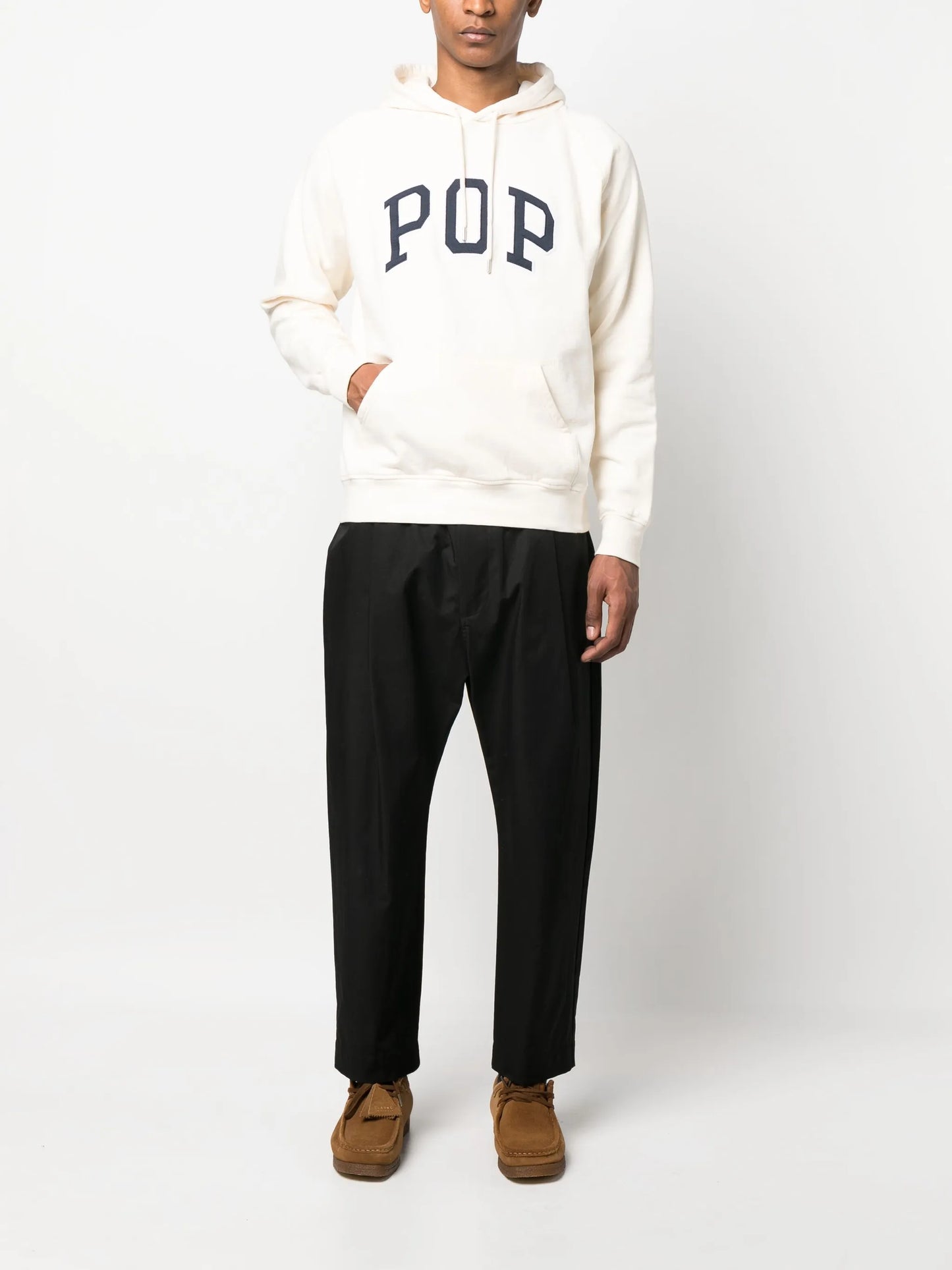 logo-print cotton hoodie