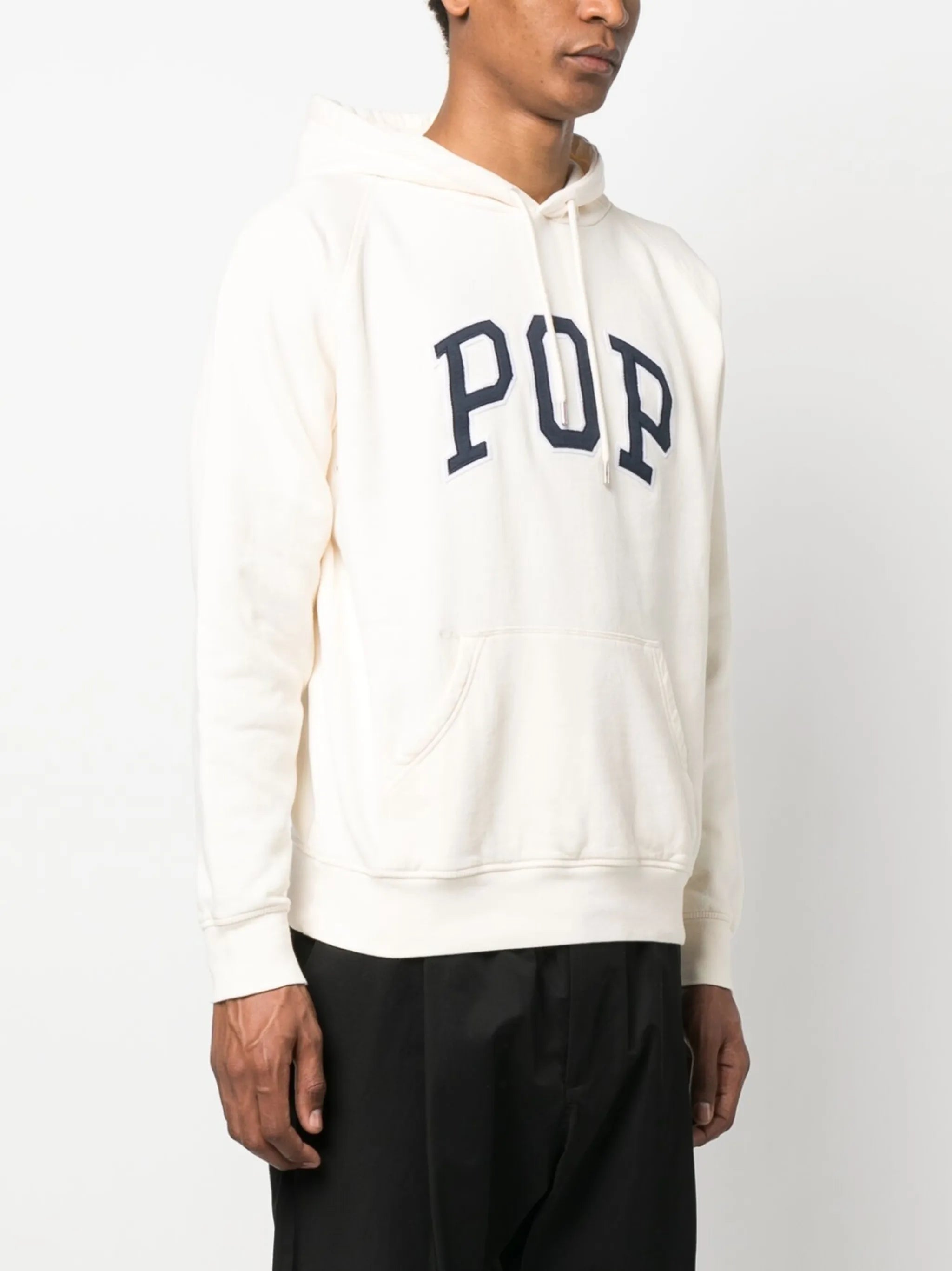 logo-print cotton hoodie