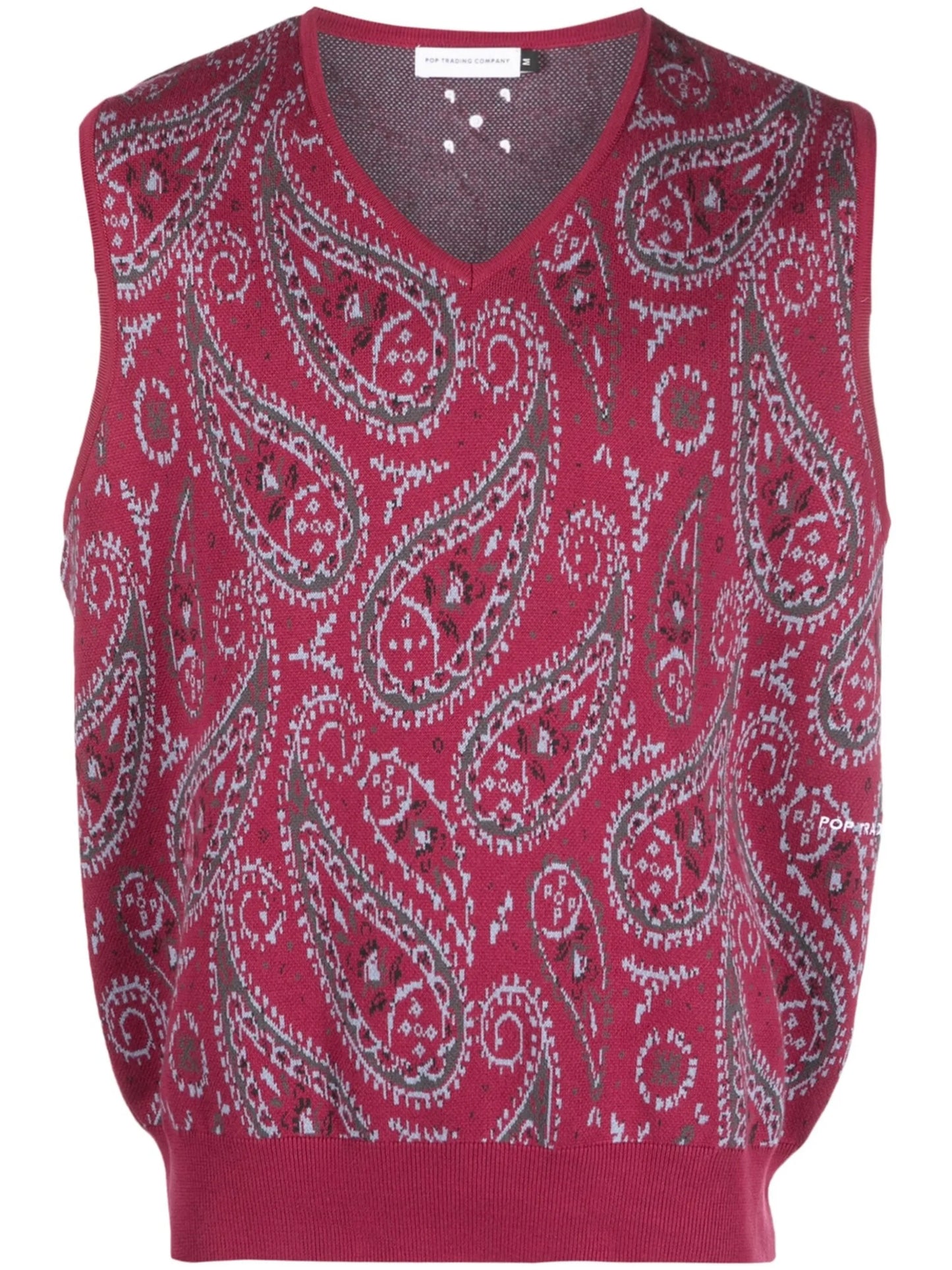 knitted paisley vest