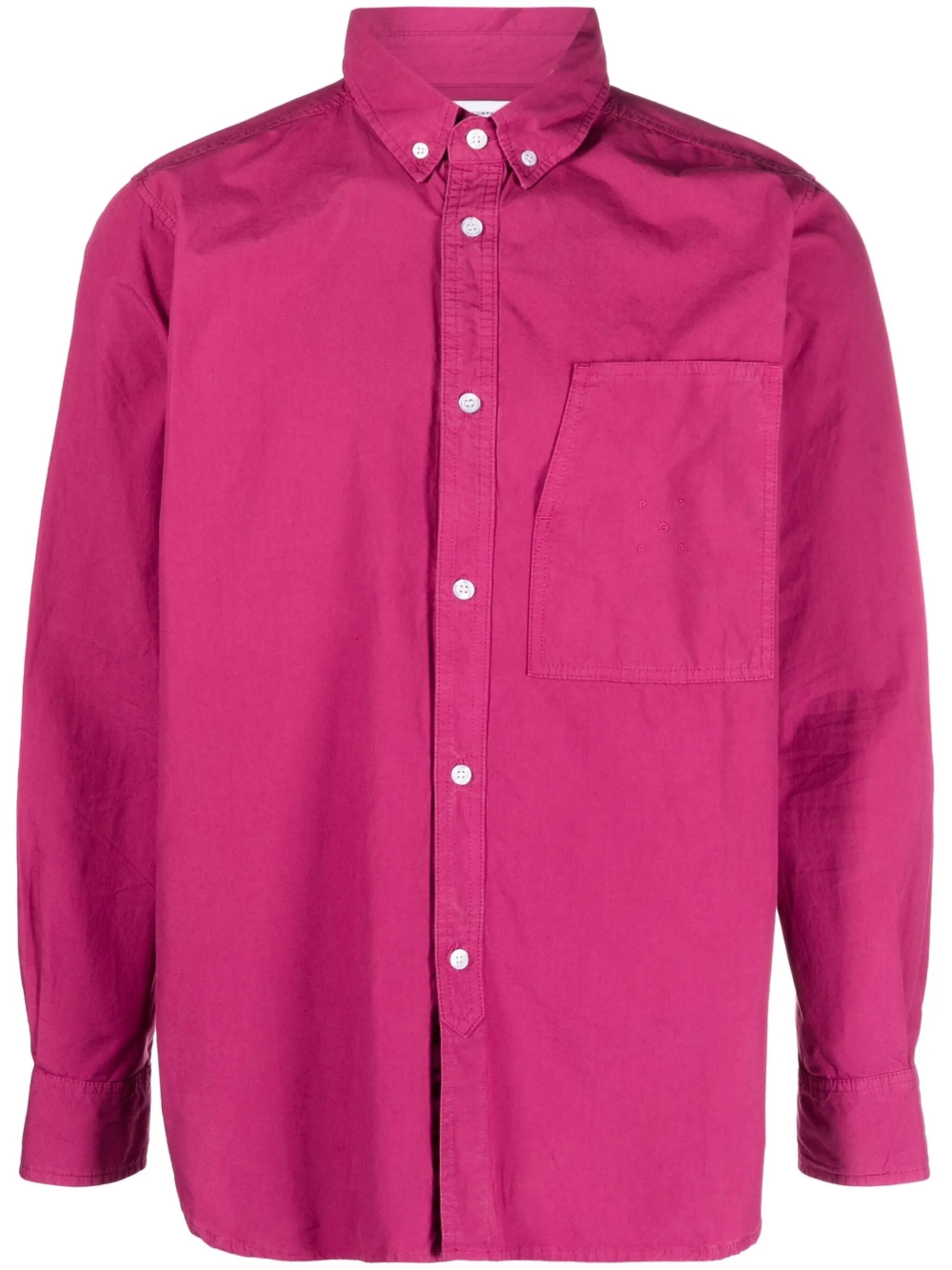 logo-embroidered cotton shirt
