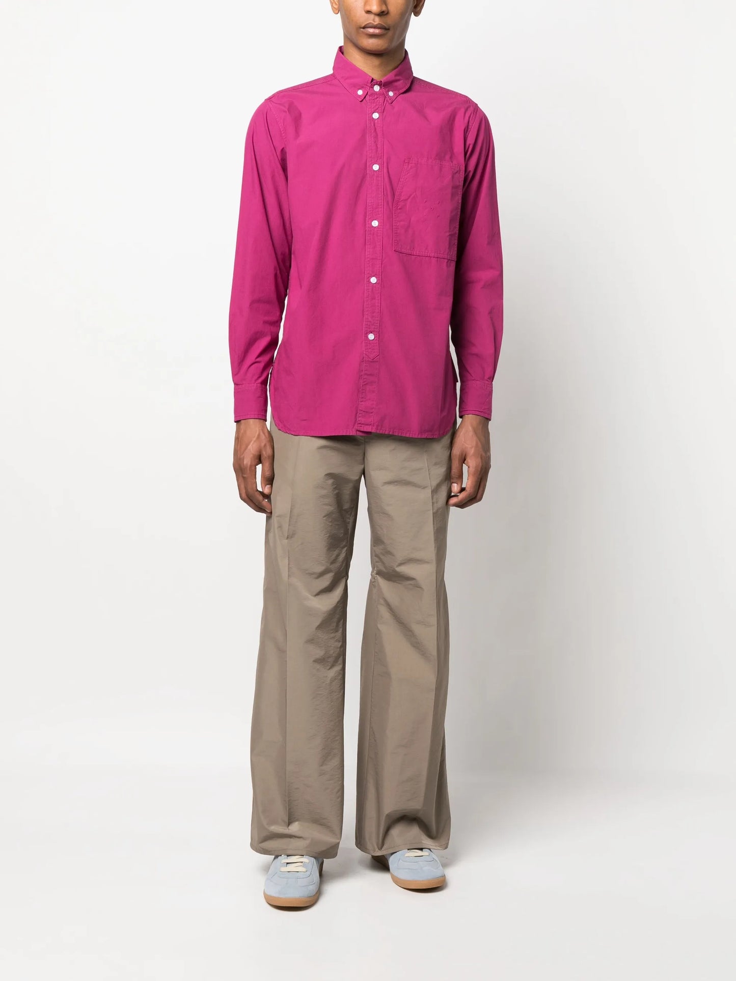 logo-embroidered cotton shirt