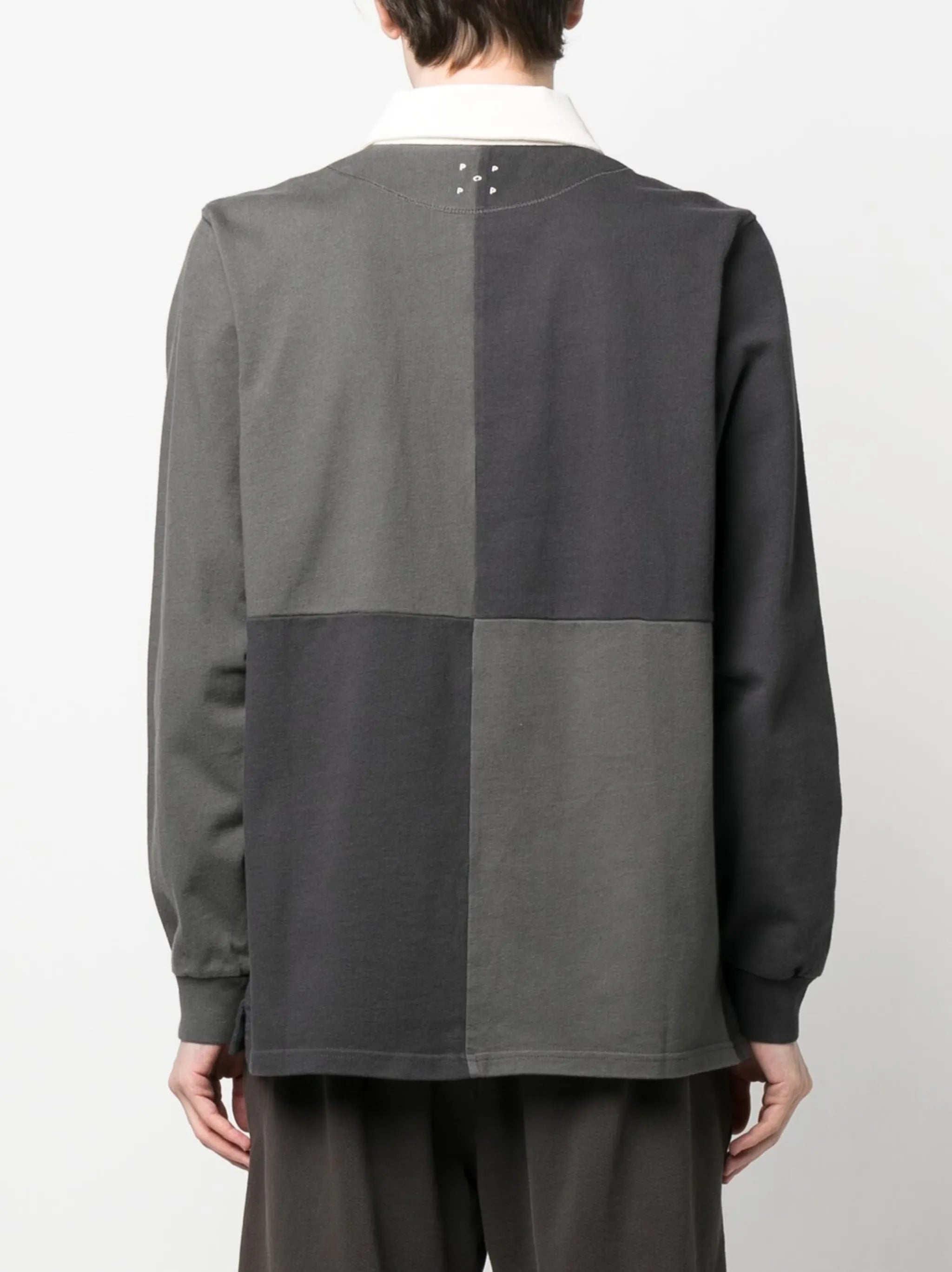 panelled-design polo shirt
