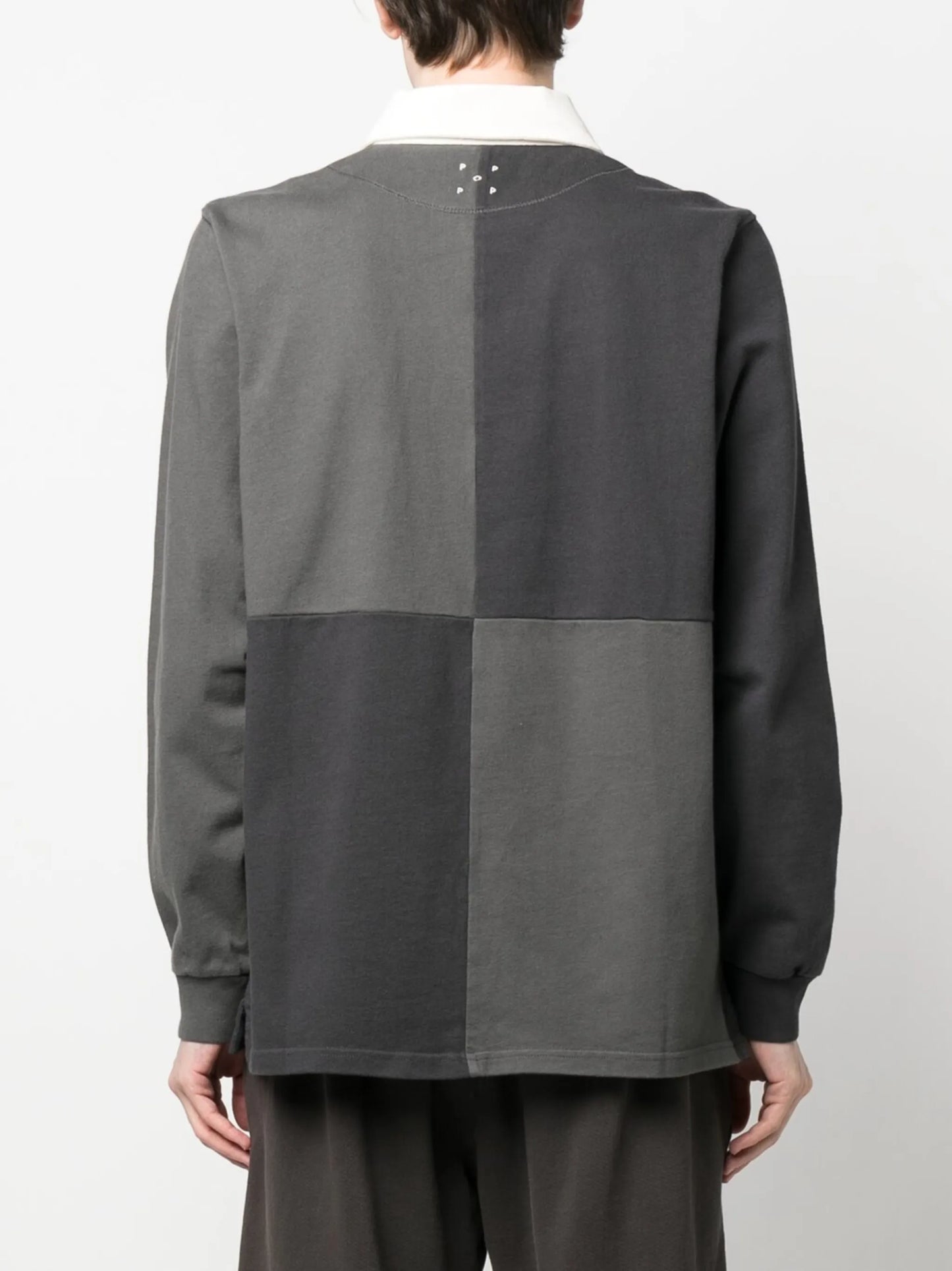 panelled-design polo shirt