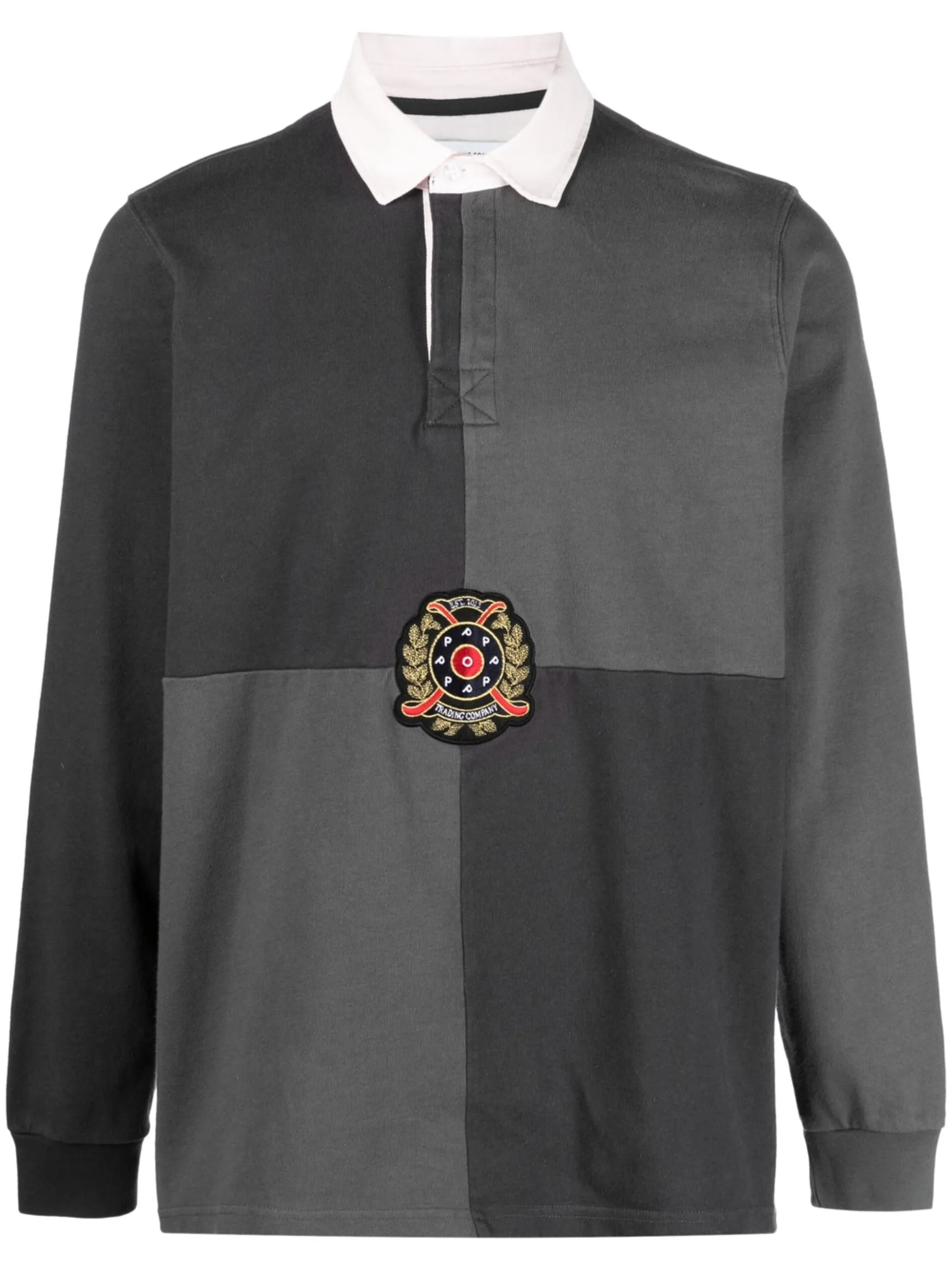 panelled-design polo shirt