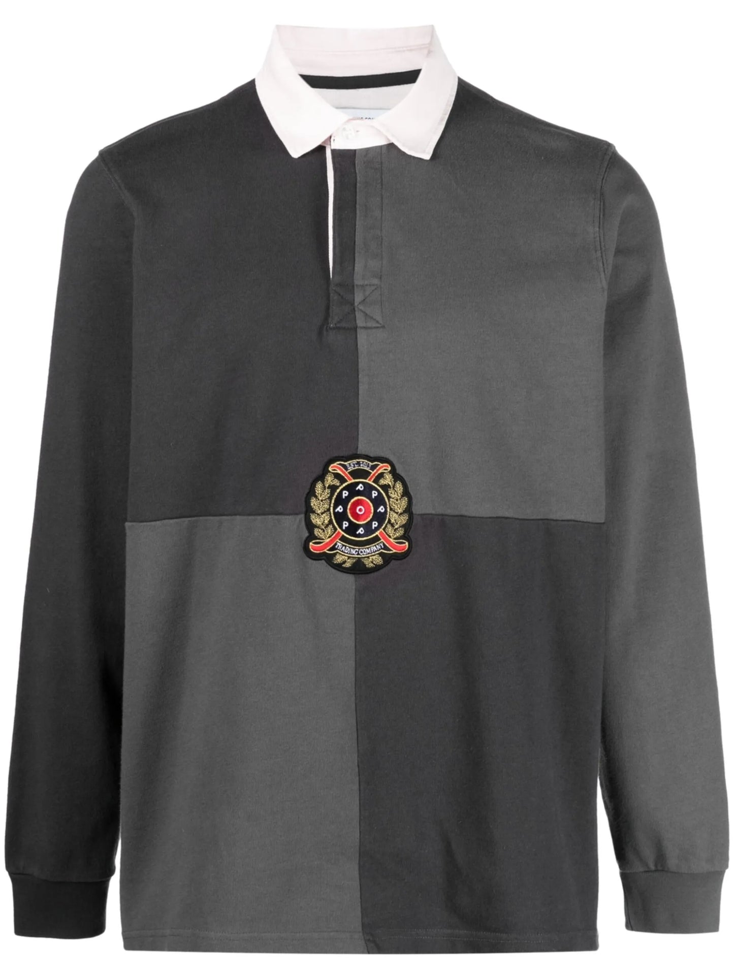 panelled-design polo shirt