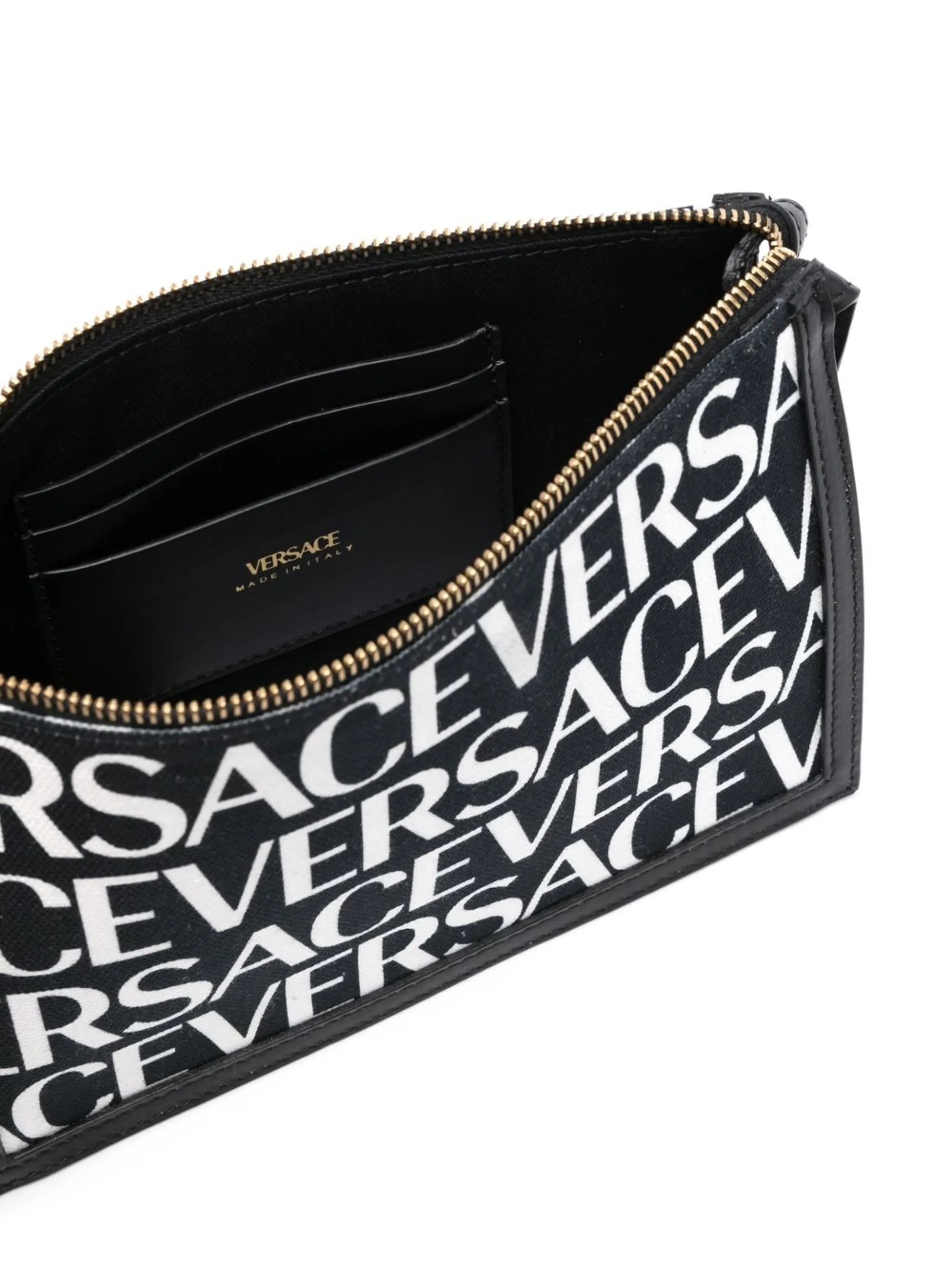 logo-print cotton shoulder bag