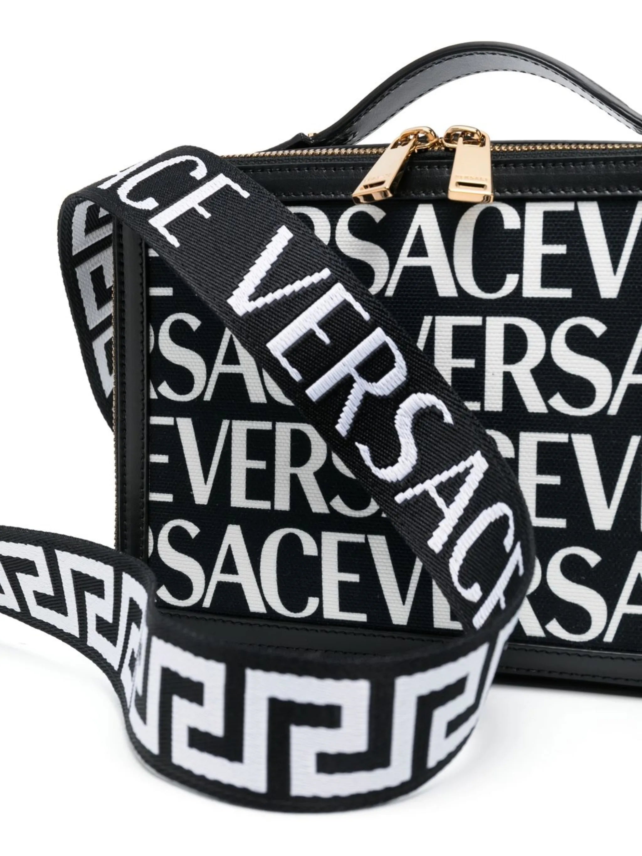 logo-print messenger bag
